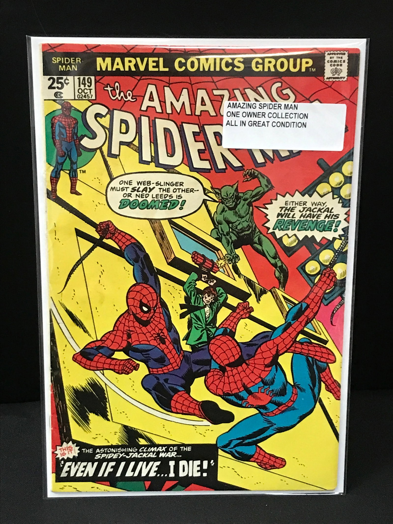 THE AMAZING SPIDERMAN #149 ONE OWNER COLLECTION - MARVEL COMICS (1 of 1)