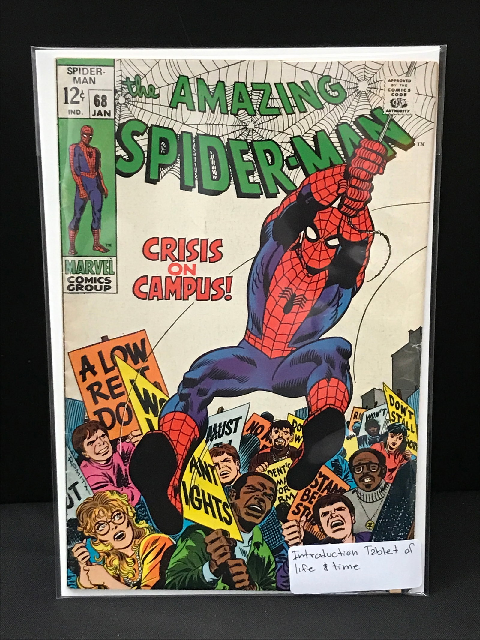THE AMAZING SPIDERMAN #68 INTRO OF TABLET OF LIFE & TIME - MARVEL COMICS (1 of 1)