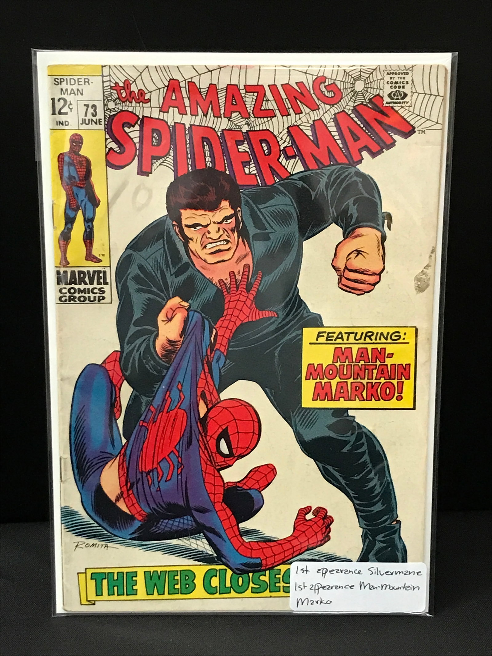 THE AMAZING SPIDERMAN #73 1ST APP SILVERMANE & MAN MOUNTAIN MARKO - MARVEL COMICS (1 of 1)