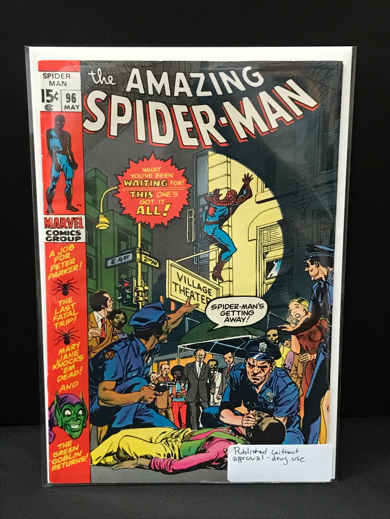 THE AMAZING SPIDERMAN #96 PUBLISHED WITHOUT APPROVAL DUE TO DRUG USE - MARVEL COMICS (1 of 1)