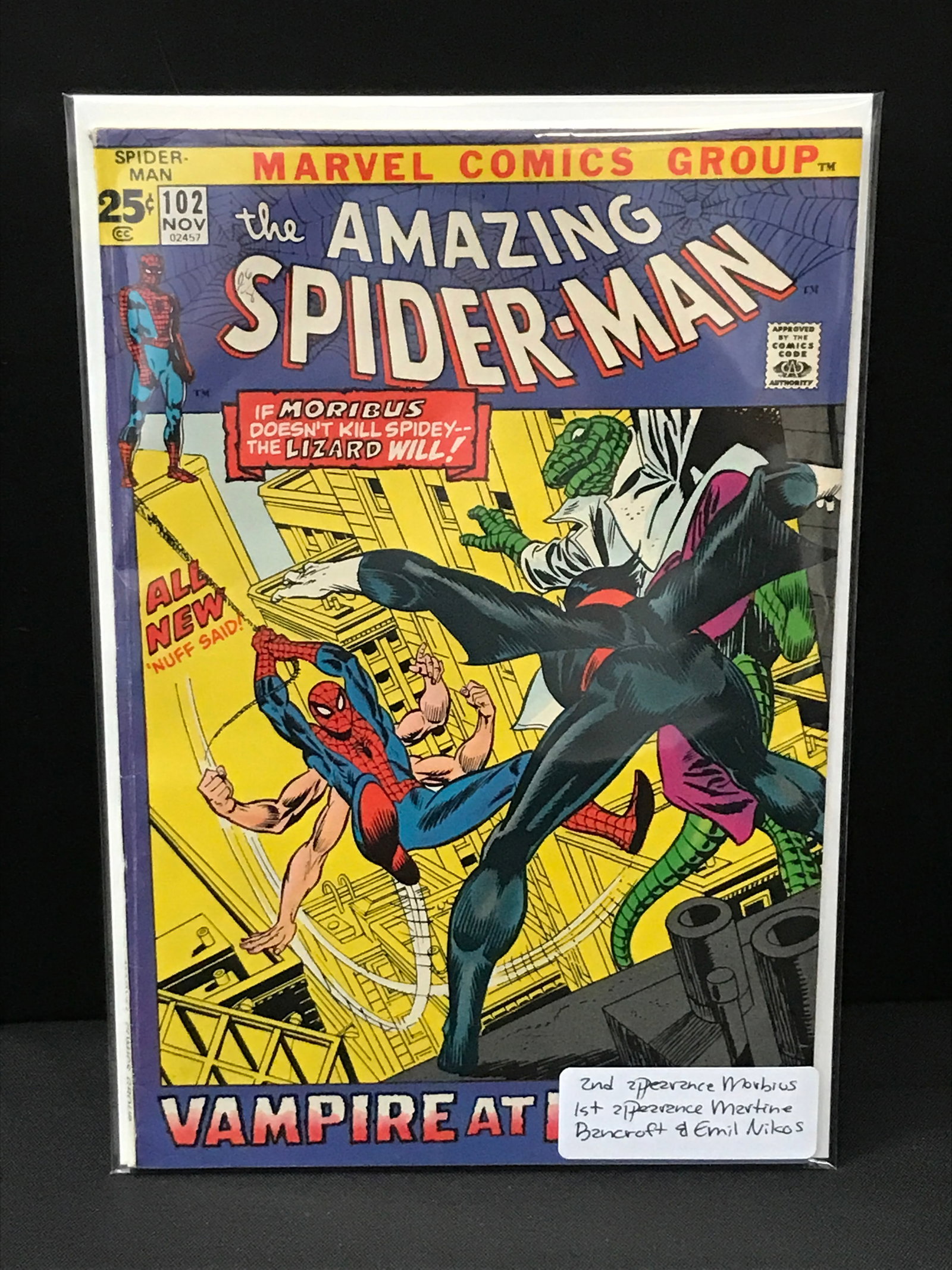 THE AMAZING SPIDERMAN #102 2ND APP MORBIUS - MARVEL COMICS (1 of 1)