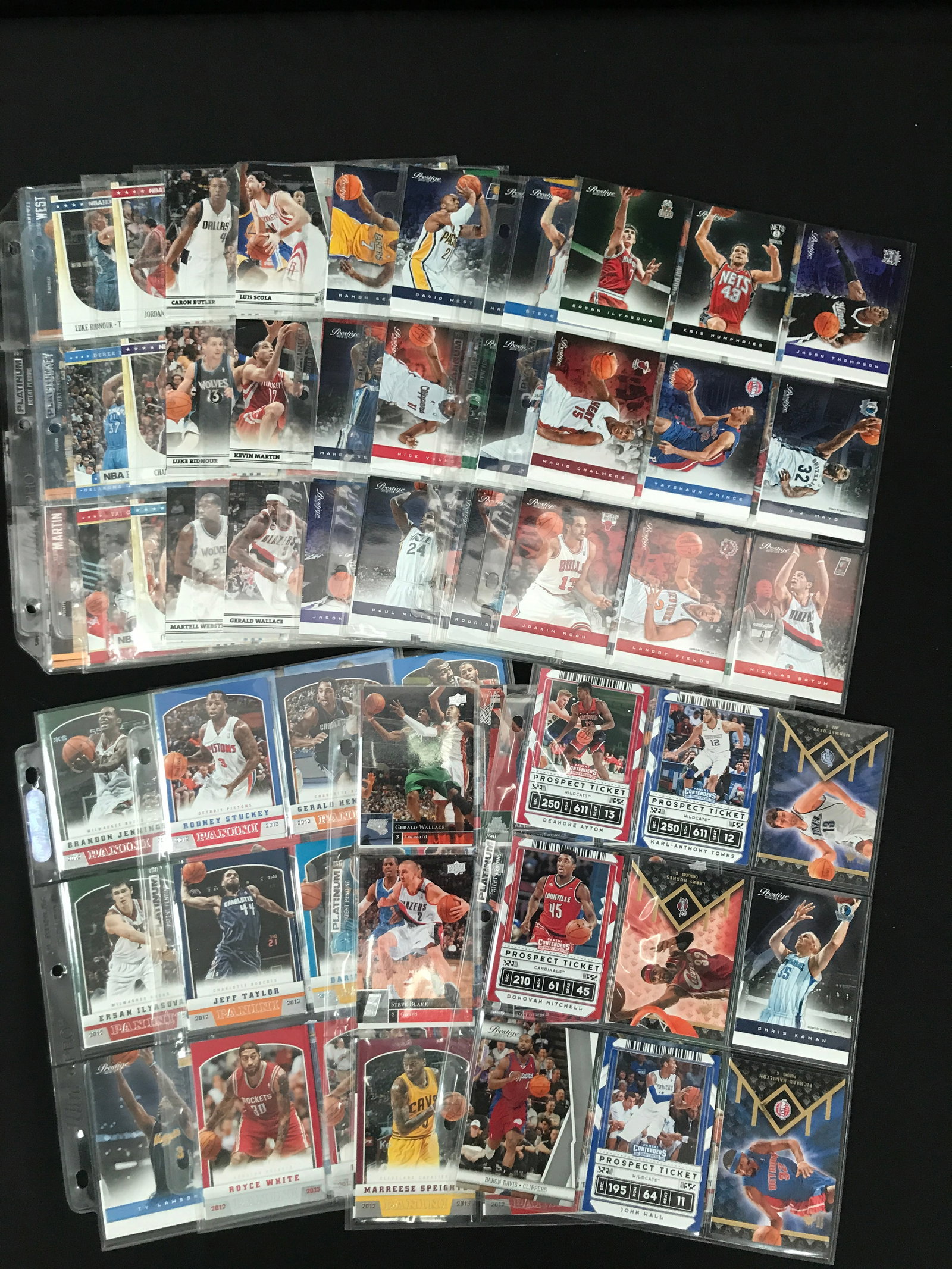 LOT OF NBA TRADING CARDS IN BINDER SLEEVES (1 of 1)