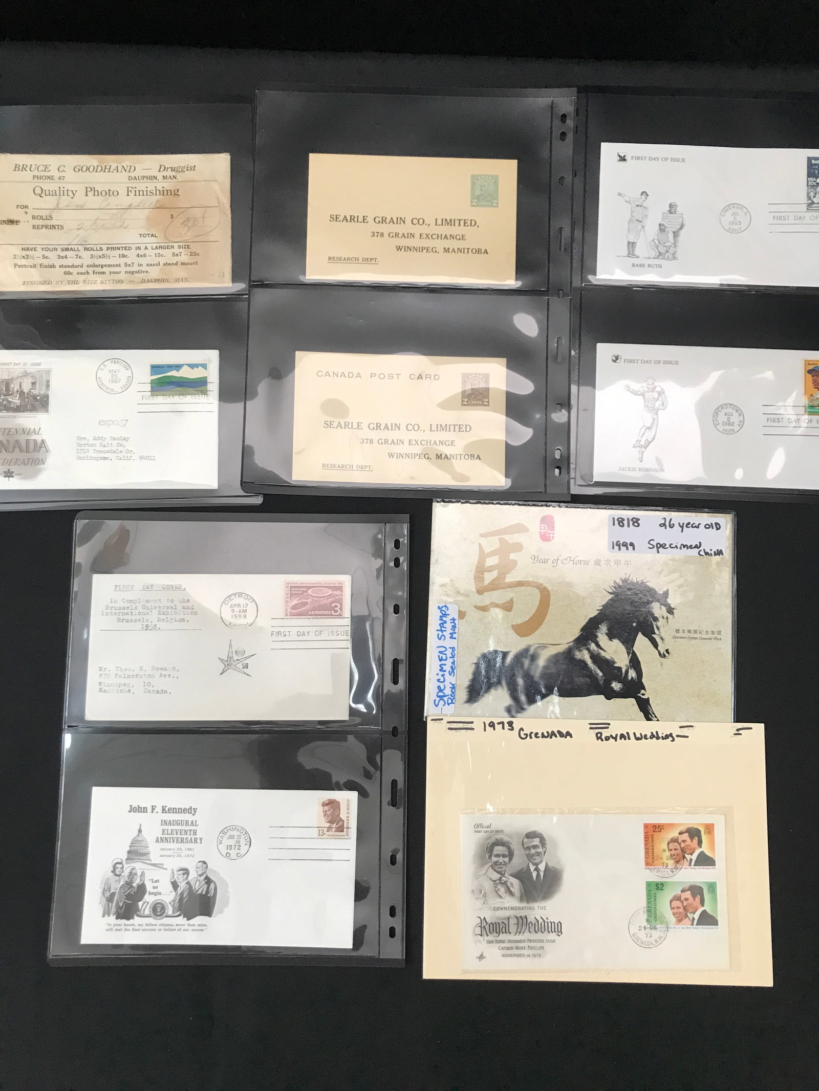 COLLECTION OF STAMPS ON ORIGINAL POSTCARDS (1 of 1)
