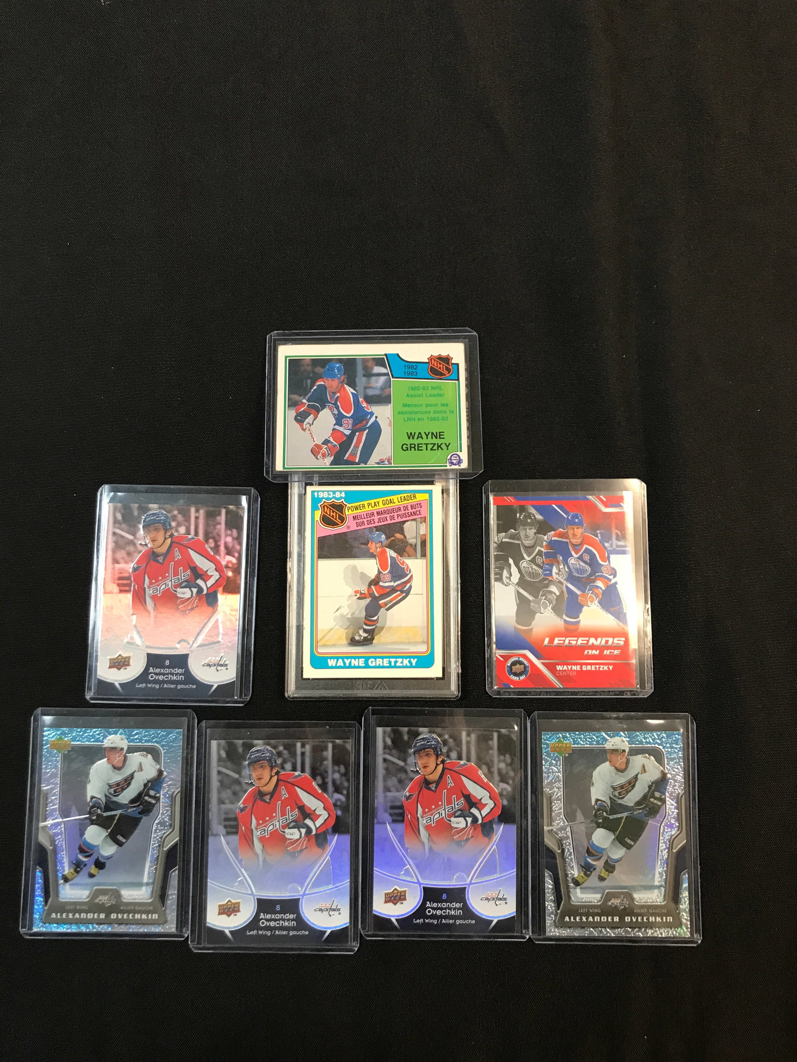 LOT OF 8 HOCKEY TRADING CARDS - INCLUDING 3 GRETZKY: Prices are in Canadian dollars