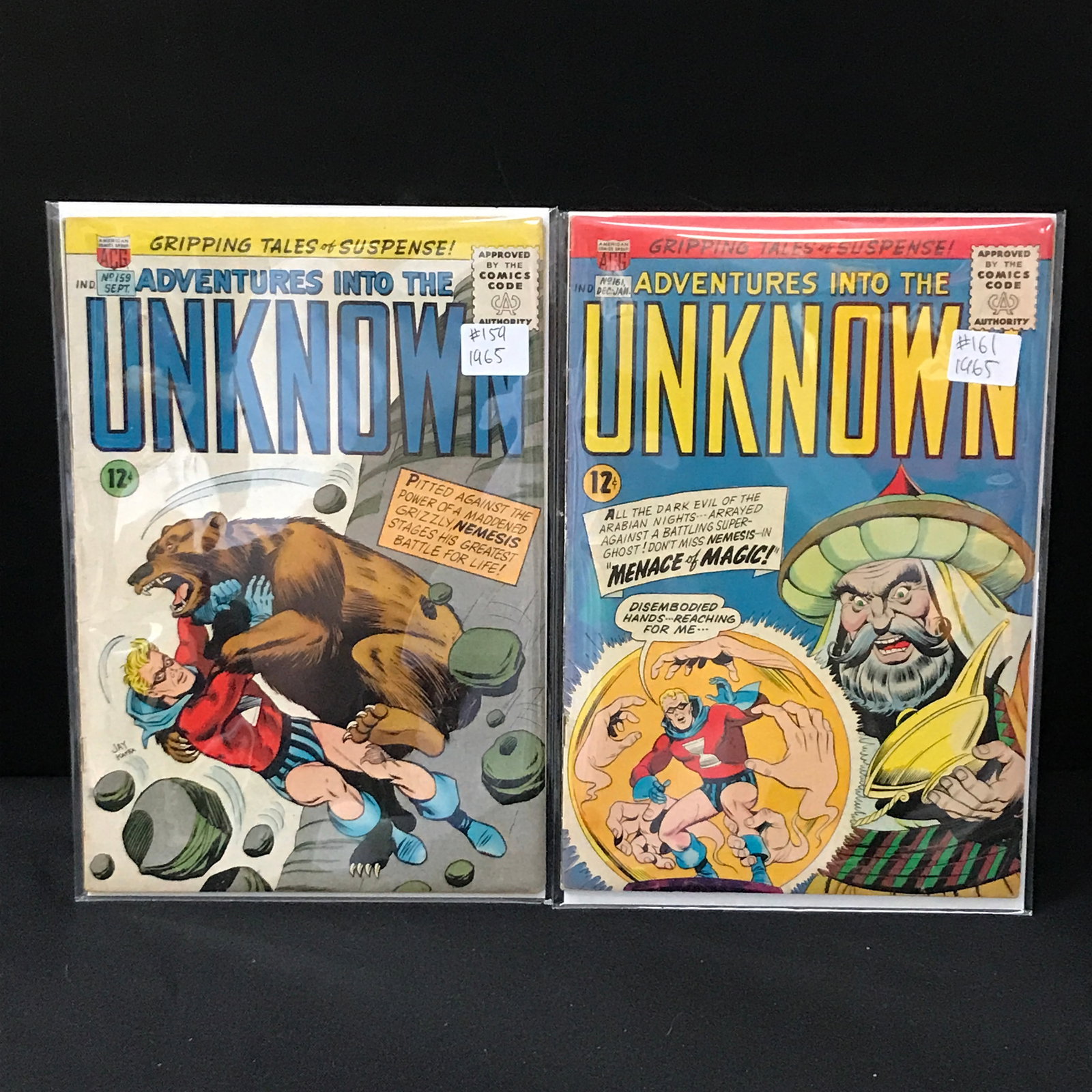 LOT OF 2 ADVENTURES INTO THE UNKNOWN COMICS #159 & #161 (1965) - ACG: Prices are in Canadian dollars