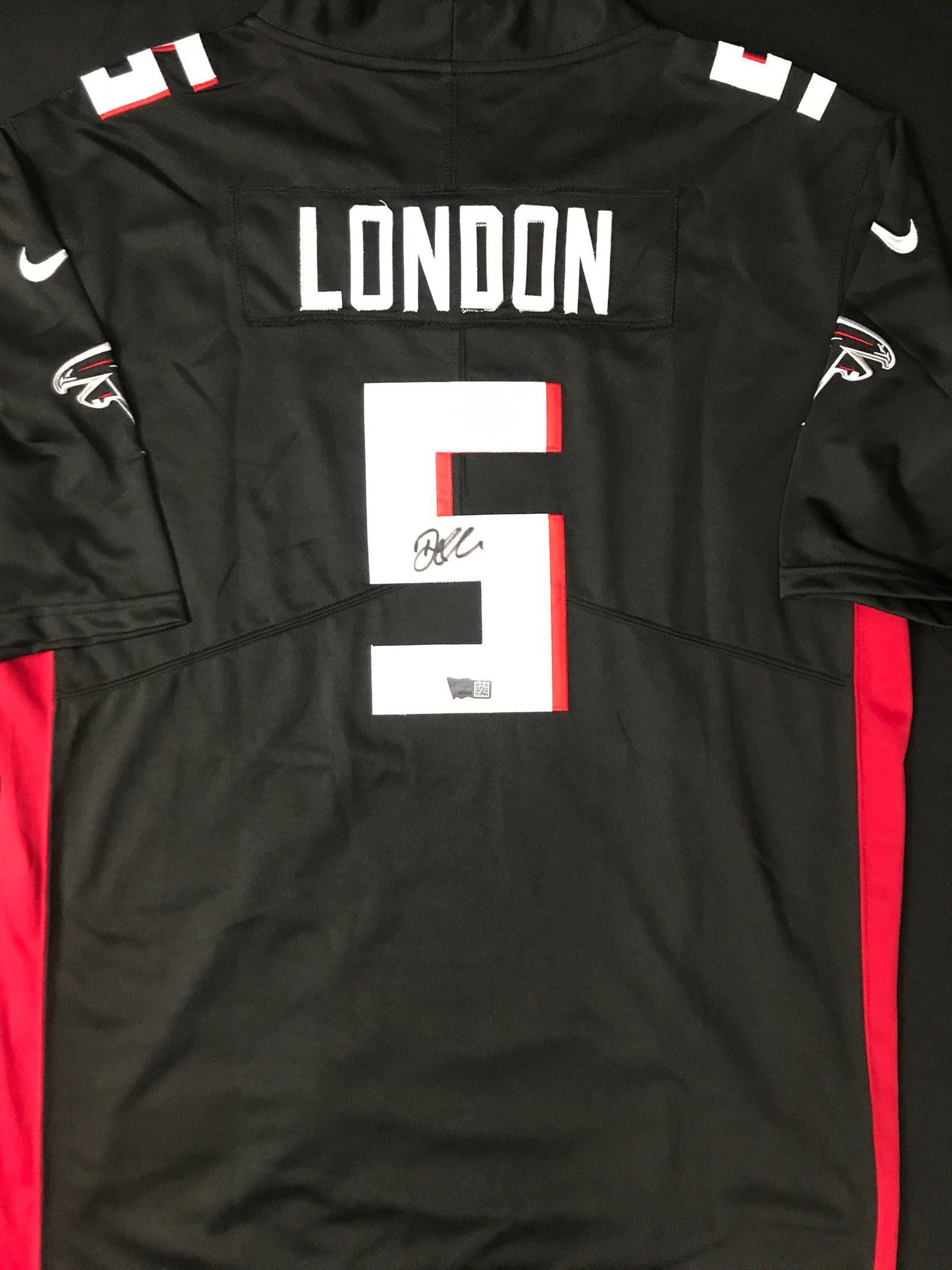 DRAKE LONDON SIGNED ATLANTA FALCON CUSTOM JERSEY - ACE COA: Prices are in Canadian dollars