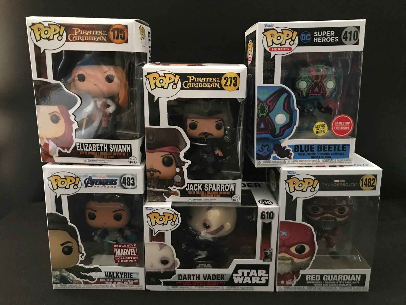 LOT OF 6 FUNKO POPS: Prices are in Canadian dollars