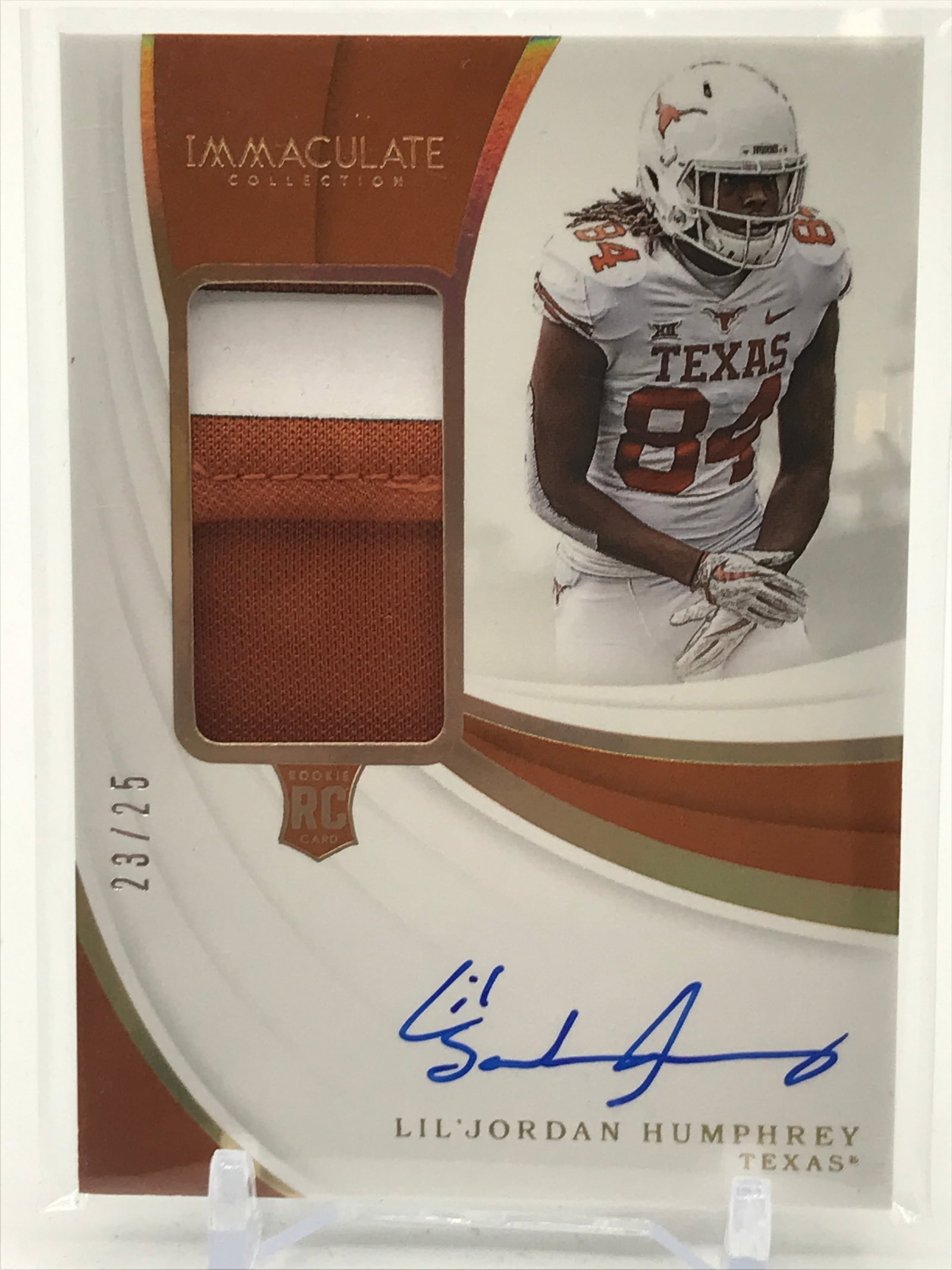 2019 PANINI IMMACULATE COLLECTION COLLEGIATE LIL' JORDAN HUMPHREY SIGNED PATCH ROOKIE CARD 23/25: Prices are in Canadian dollars
