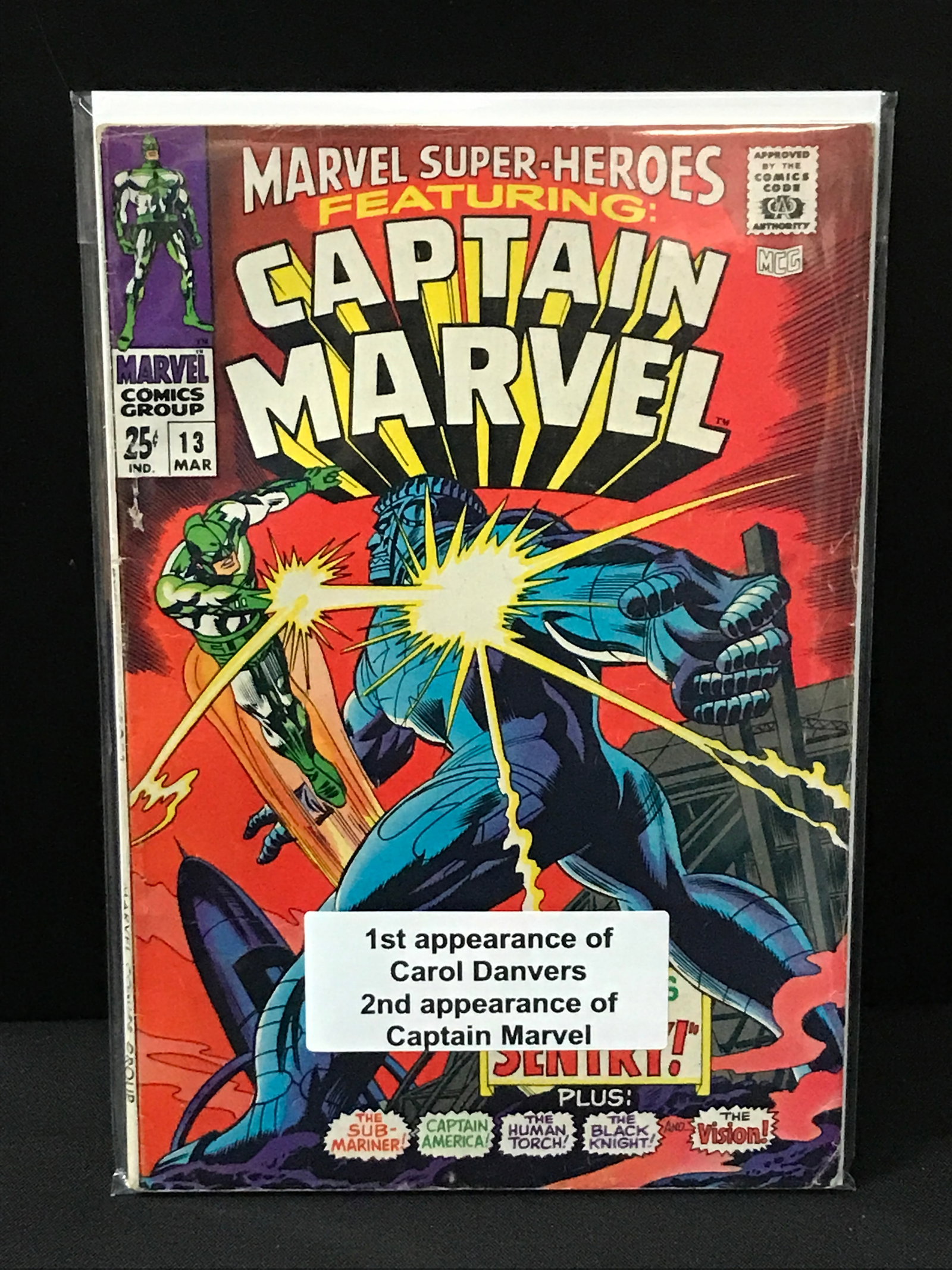 MARVEL SUPERHEROES FEATURING CAPTAIN MARVEL #13 1ST APP CAROL DANVERS 2ND APP CAPTAIN MARVEL (1 of 1)