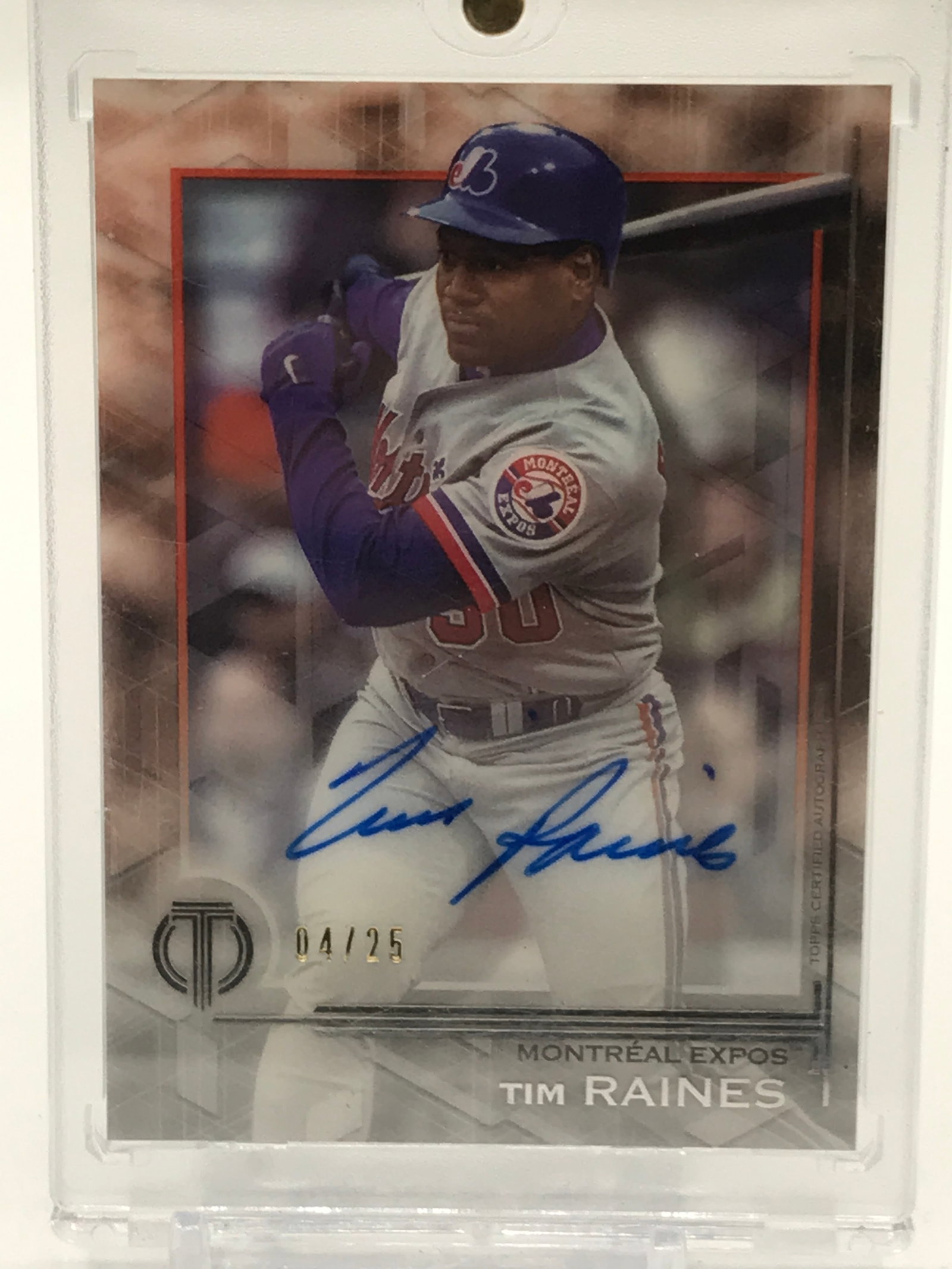 2019 TOPPS TRIBUTE BASEBALL TIM RAINES SIGNED TRADING CARD 04/25: Prices are in Canadian dollars