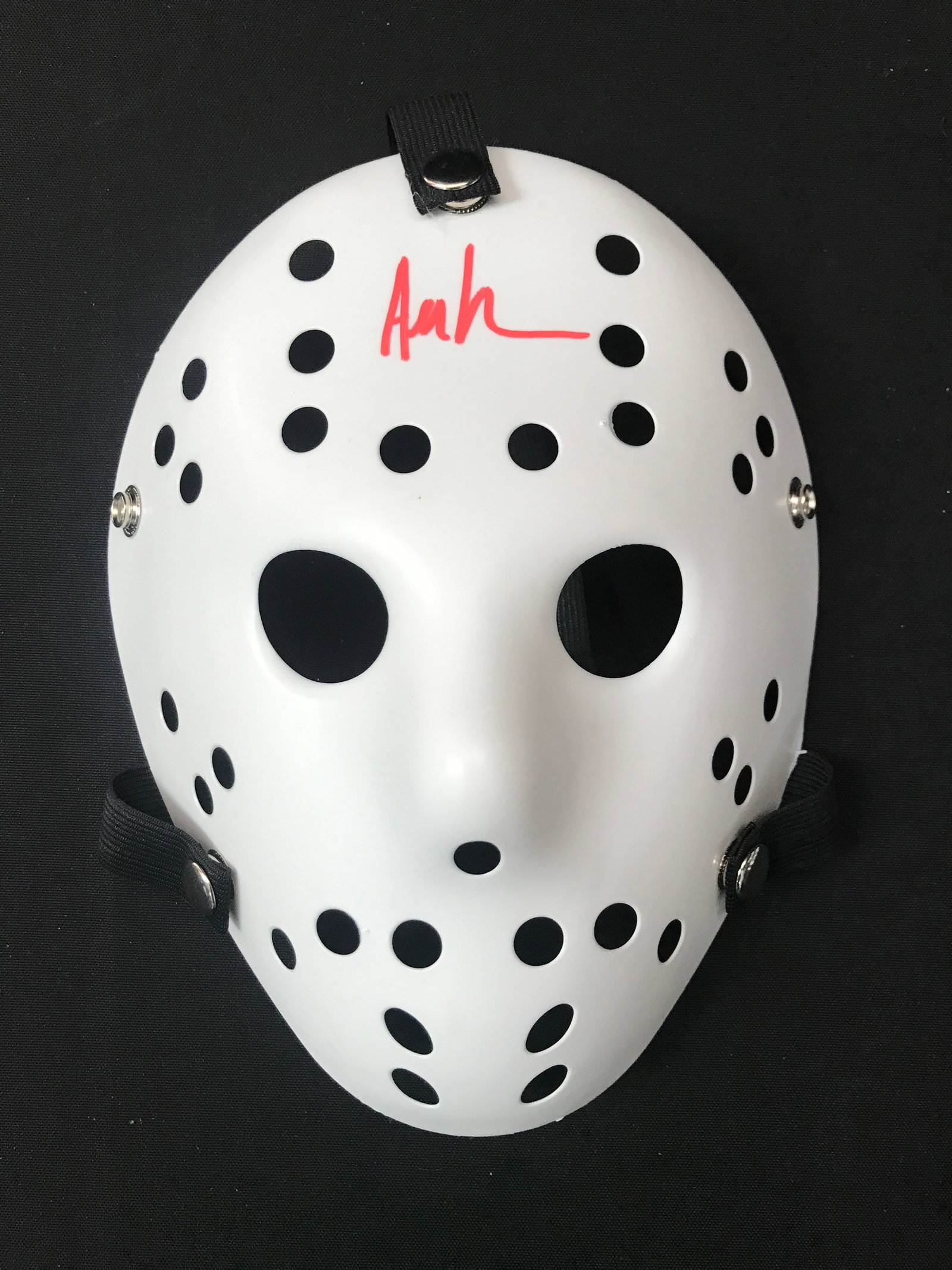 ARI LEHMAN SIGNED HALLOWEEN MASK - KB COA: Prices are in Canadian dollars