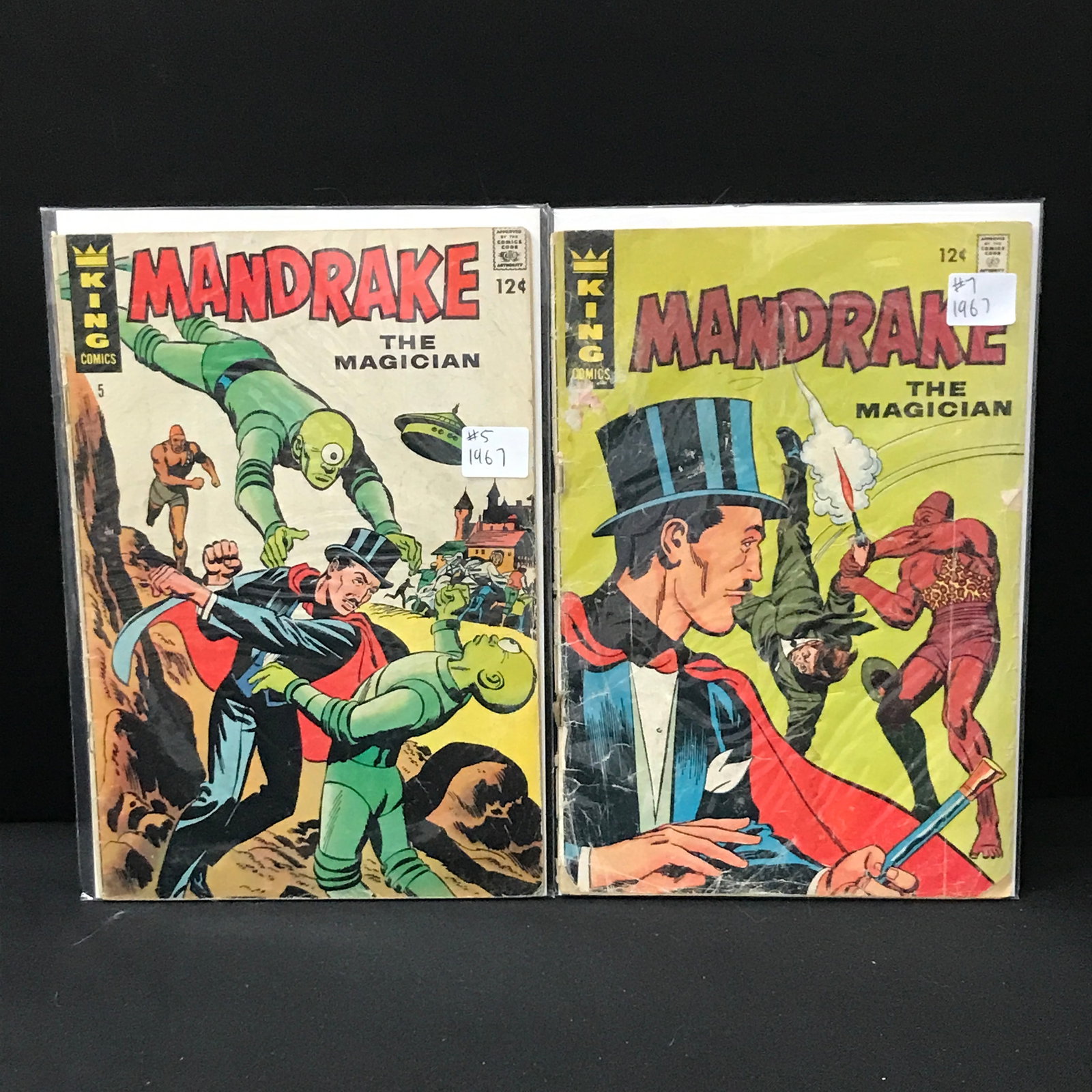 LOT OF 2 MANDRAKE THE MAGICIAN COMICS #5 & #7 (1967) - KING COMICS (1 of 1)