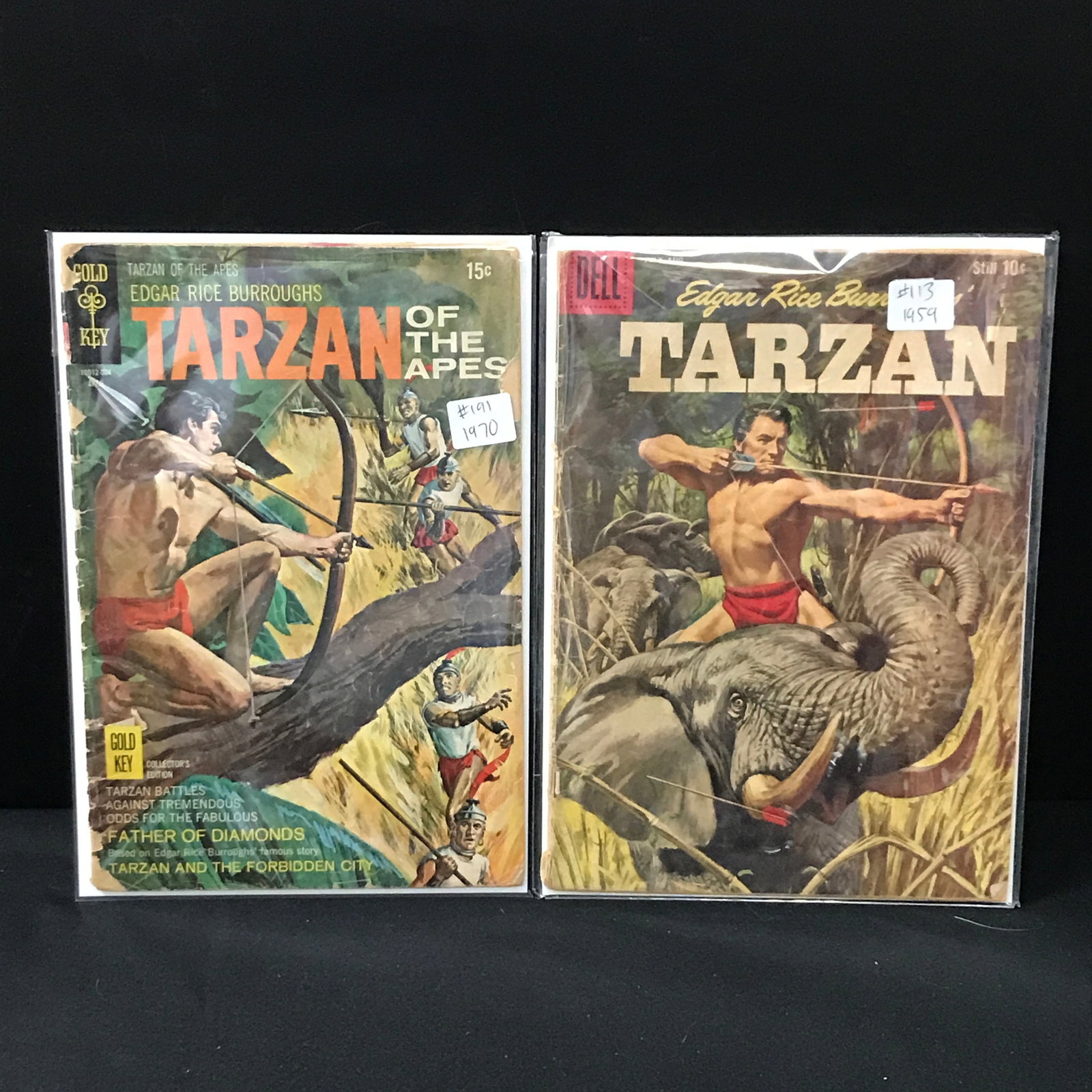 LOT OF 2 TARZAN COMICS - GOLD KEY / DELL (1 of 1)