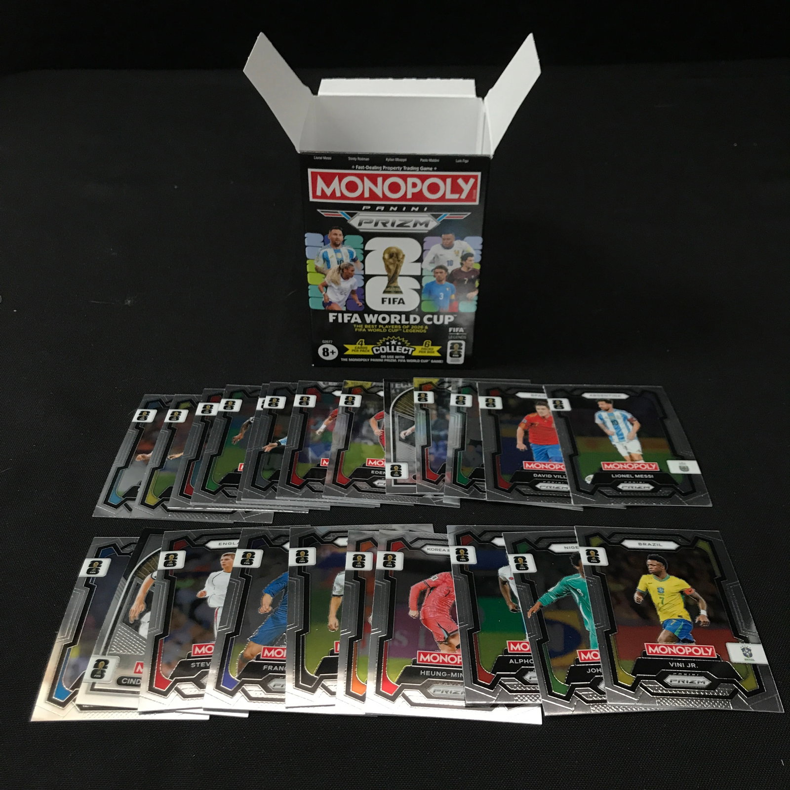 LOT OF MONOPOLY PANINI PRIZM SOCCER TRADING CARDS: Prices are in Canadian dollars