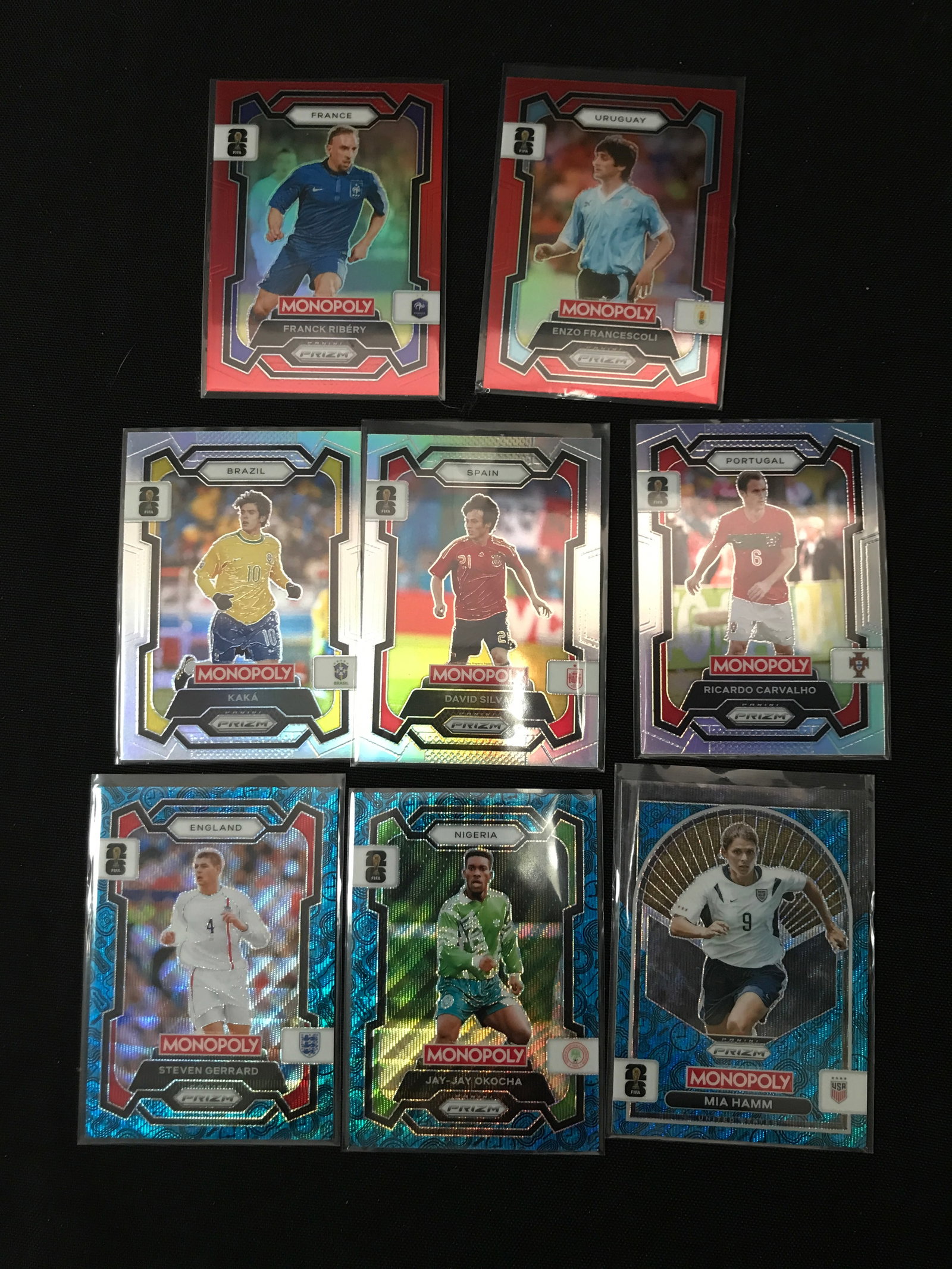 LOT OF 8 PANINI PRIZM MONOPOLY SOCCER TRADING CARDS: Prices are in Canadian Dollars