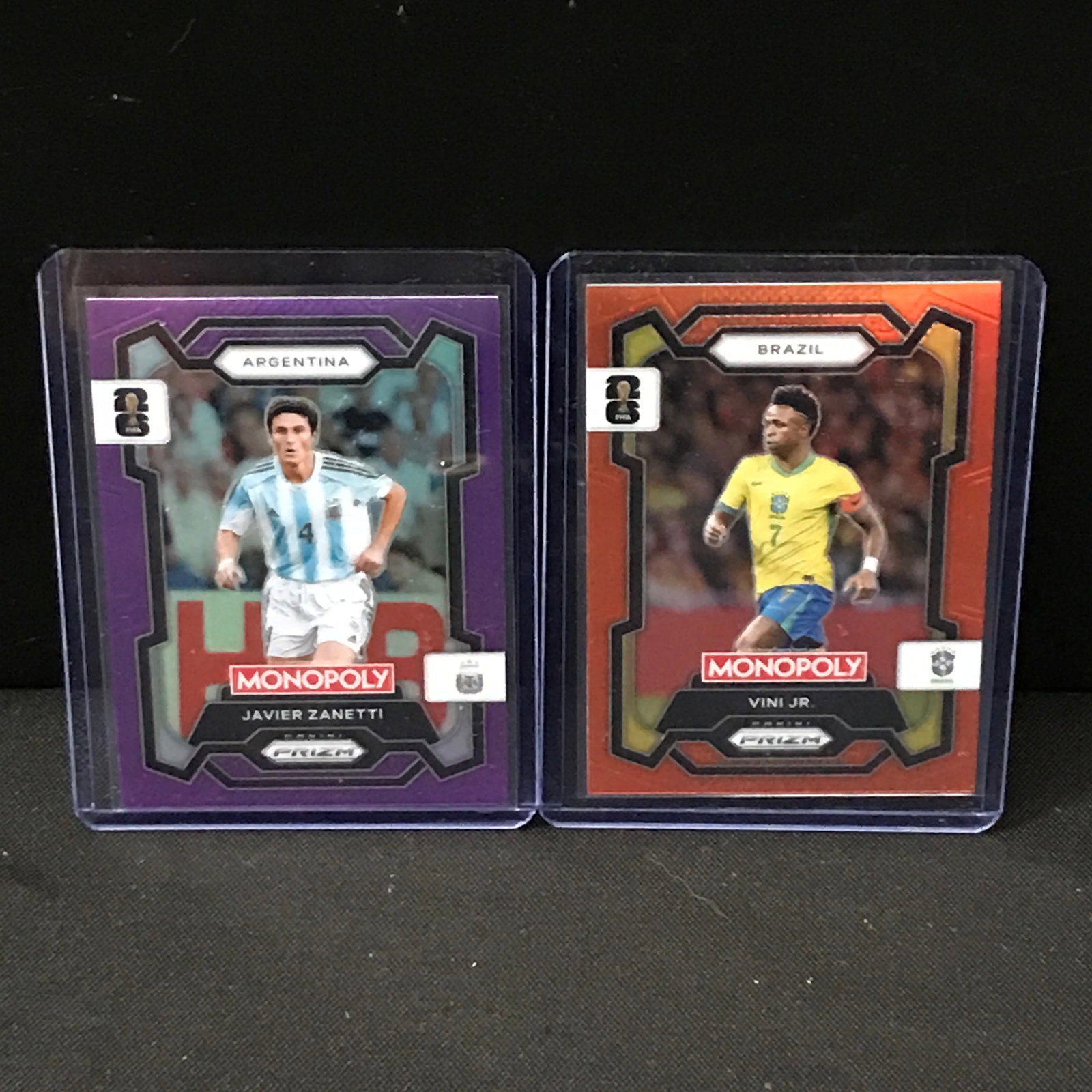 LOT OF 2 PANINI PRIZM MONOPOLY SOCCER TRADING CARDS: Prices are in Canadian Dollars