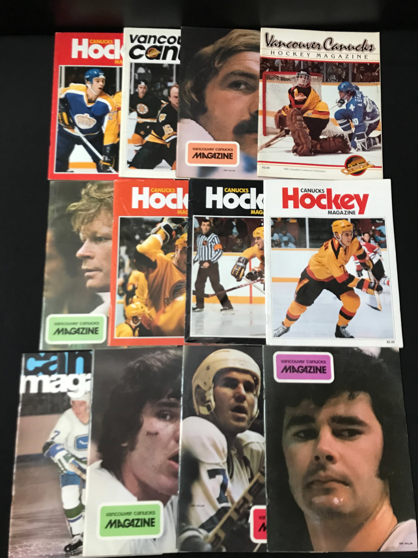 LOT OF 12 VANCOUVER CANUCKS HOCKEY MAGAZINES: Prices are in Canadian Dollars