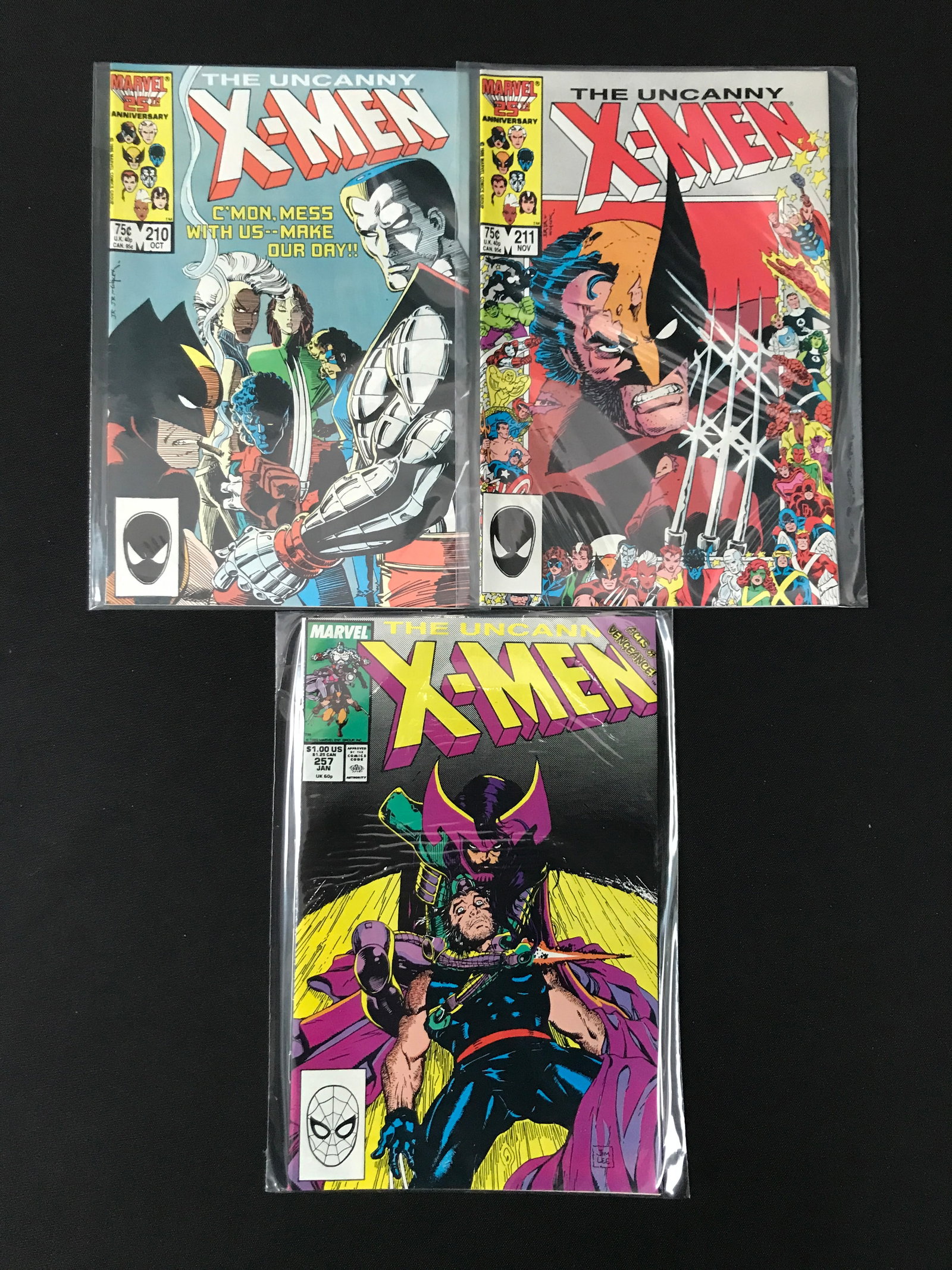 LOT OF 3 THE UNCANNY X-MEN COMICS - MARVEL COMICS (1 of 1)