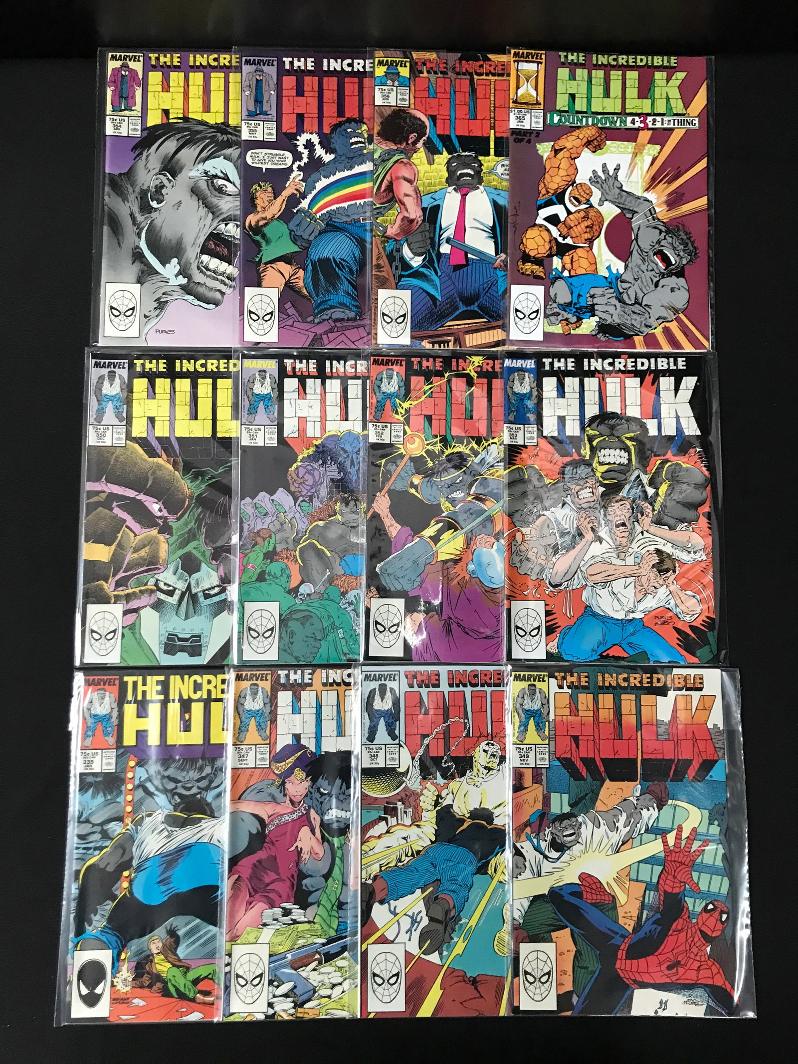 LOT OF 12 THE INCREDIBLE HULK COMICS - MARVEL COMICS (1 of 1)