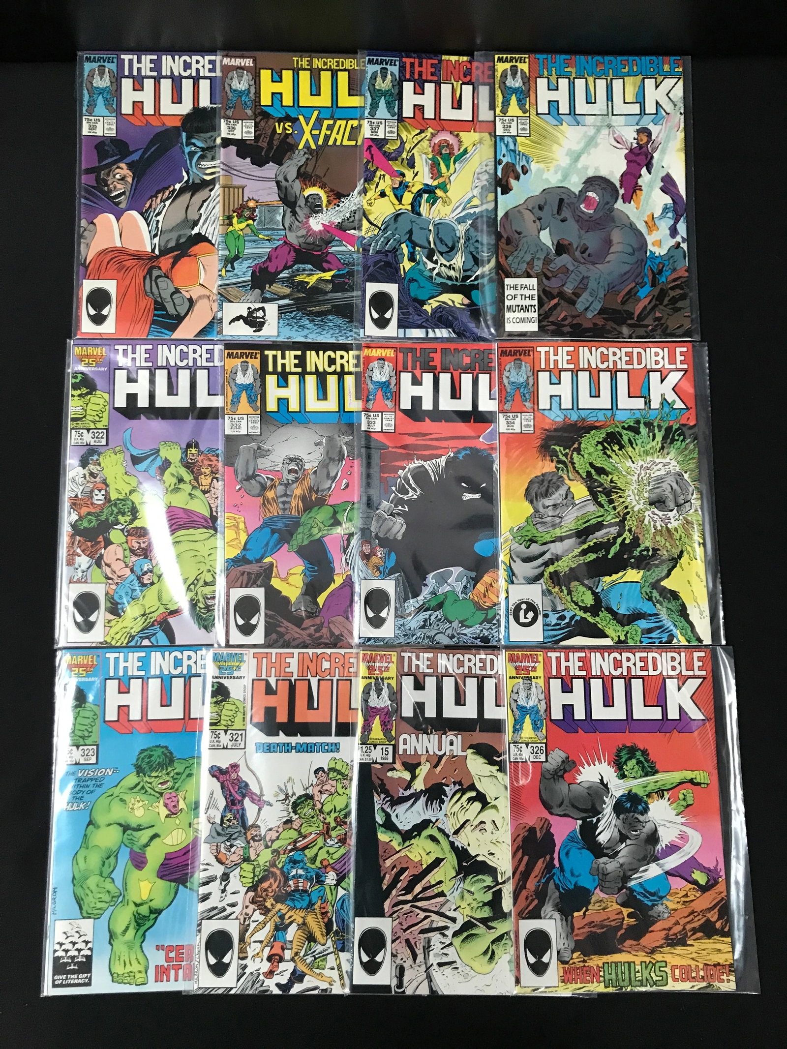 LOT OF 12 THE INCREDIBLE HULK COMICS - MARVEL COMICS: Prices are in Canadian Dollars