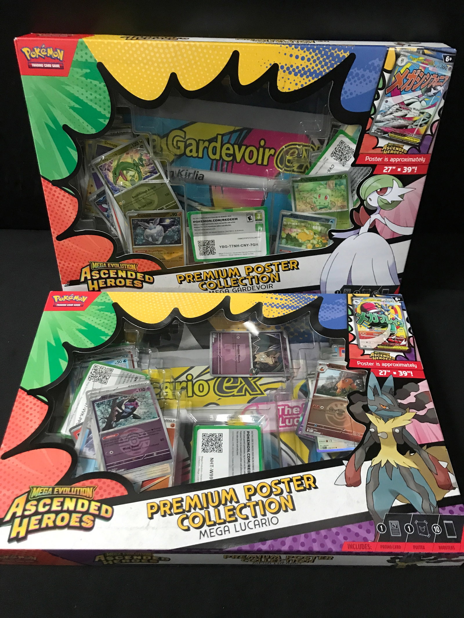 LOT OF 2 POKEMON TCG ASCENDED HEROES PREMIUM POSTER COLLECTION BOXES - BULK (1 of 1)