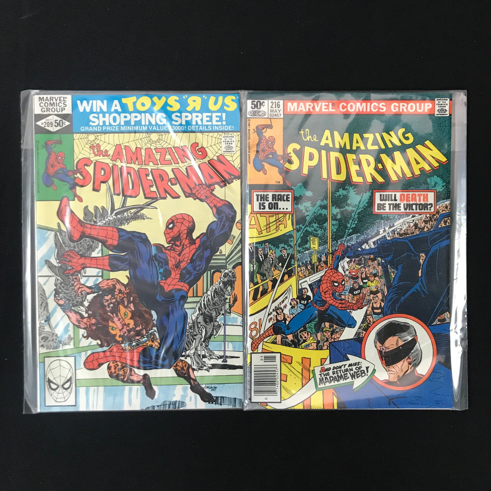 LOT OF 2 AMAZING SPIDERMAN COMICS #209 AND #216 (MARVEL) (1 of 1)
