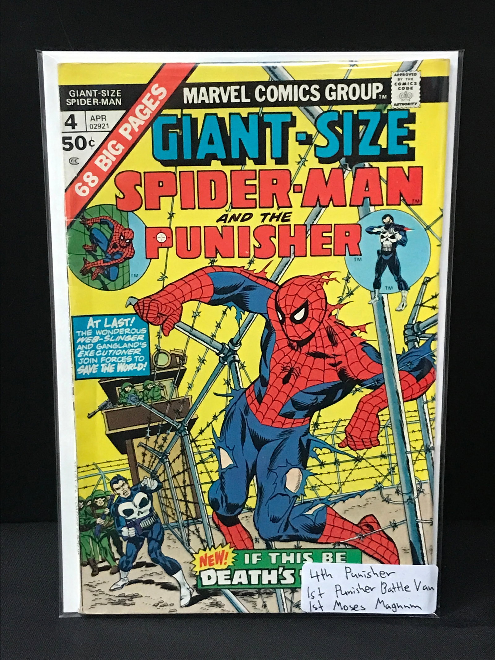 GIANT SIZED SPIDERMAN AND THE PUNISHER #4 1ST MOSES MAGNUM - MARVEL COMICS (1 of 1)