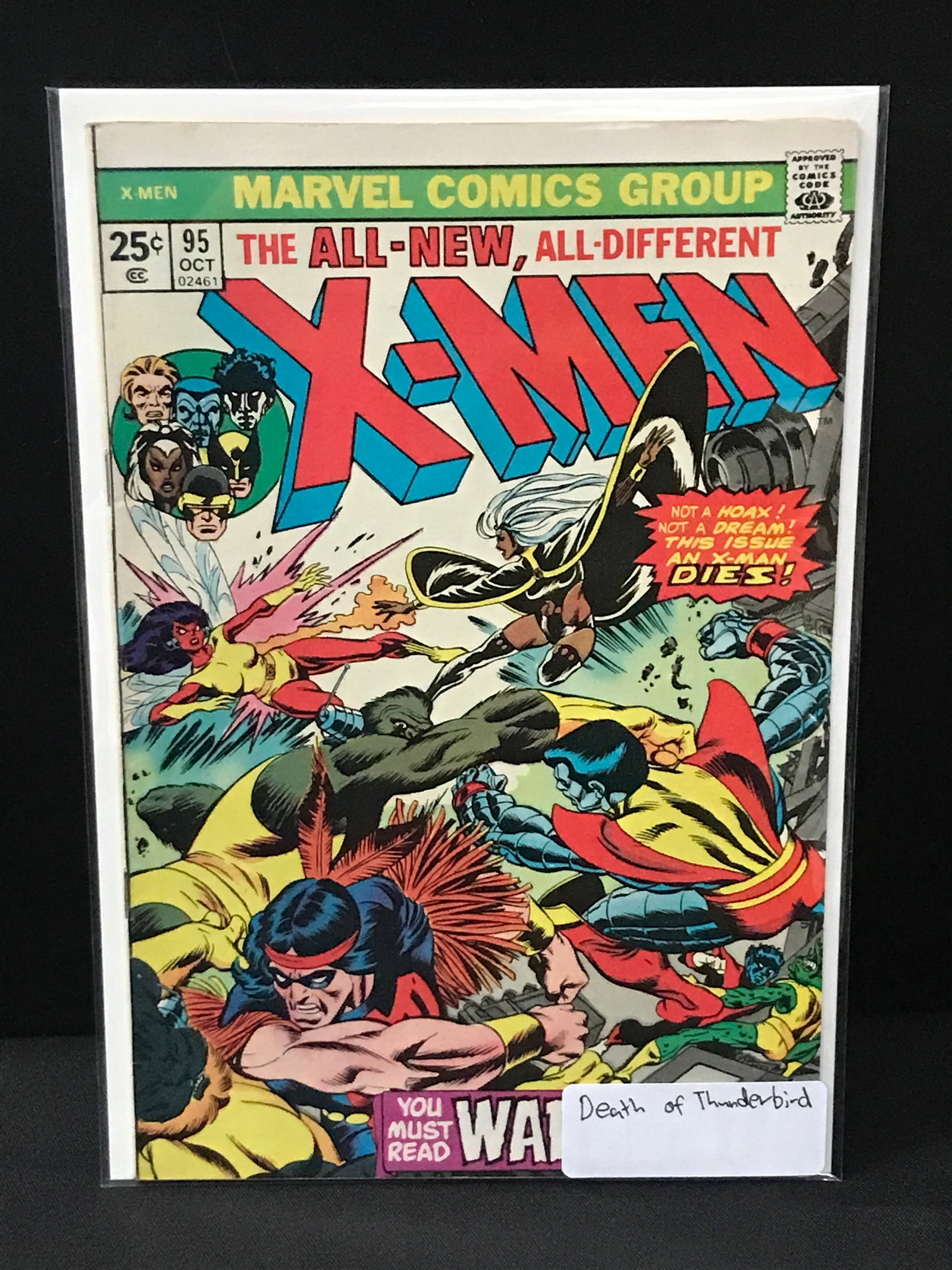 X-MEN #95 DEATH OF THUNDERBIRD - MARVEL COMICS: Prices are in Canadian Dollars