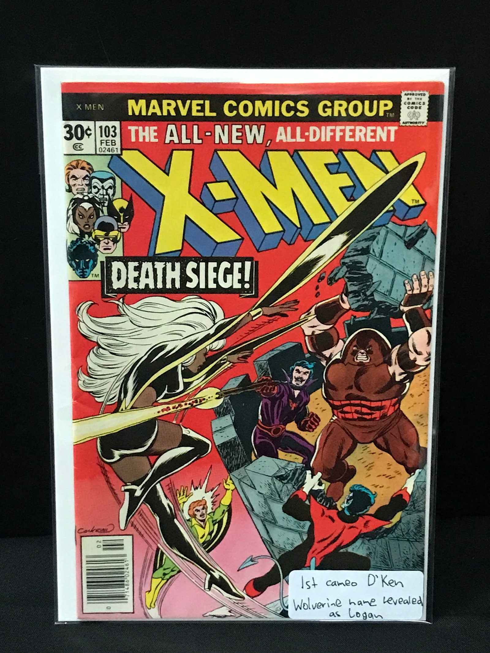 X-MEN #103 WOLVERINE NAME REVEALED AS LOGAN - MARVEL COMICS: Prices are in Canadian Dollars