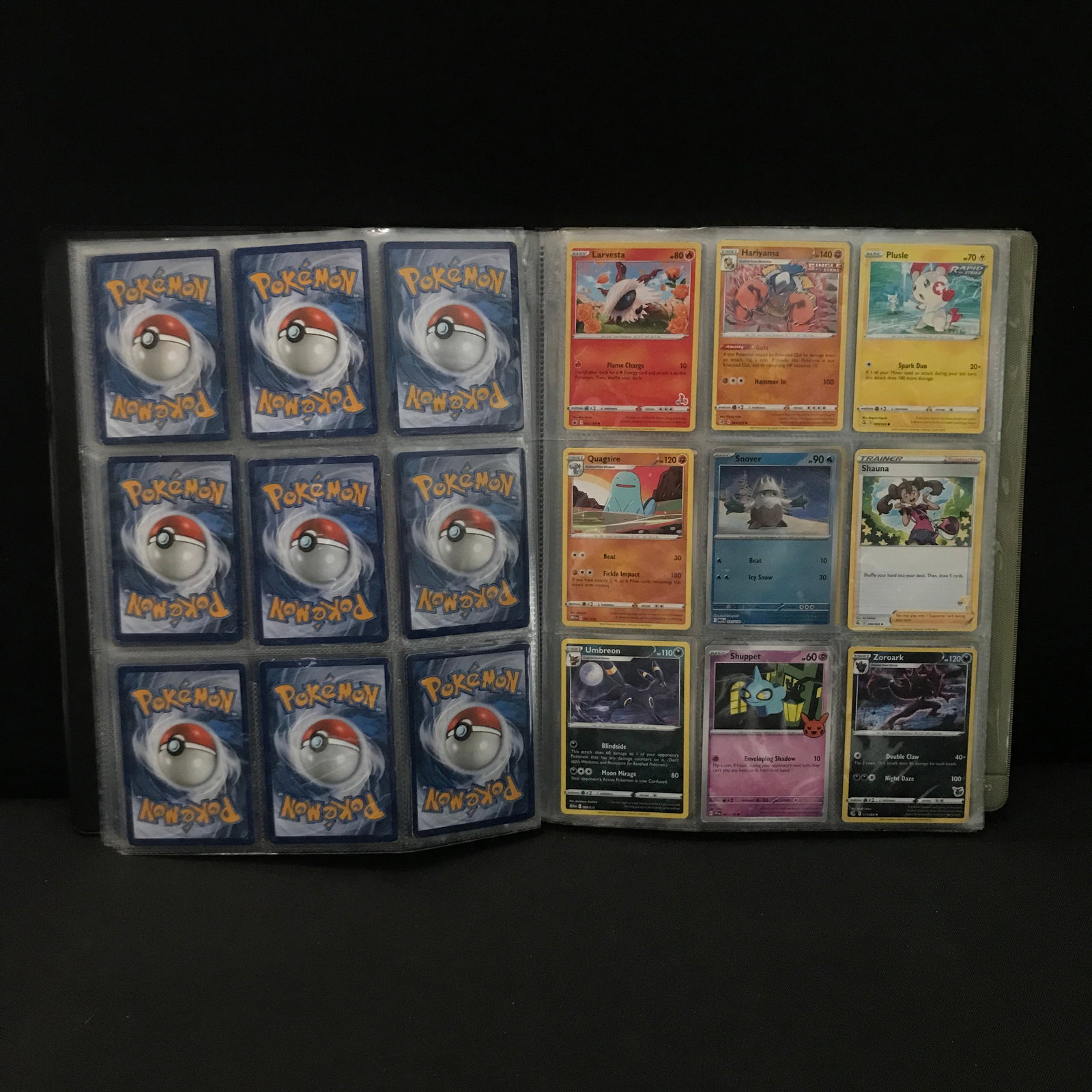 14 BINDER PAGES OF POKEMON TRADING CARDS FROM 2012 ONWARDS (1 of 3)