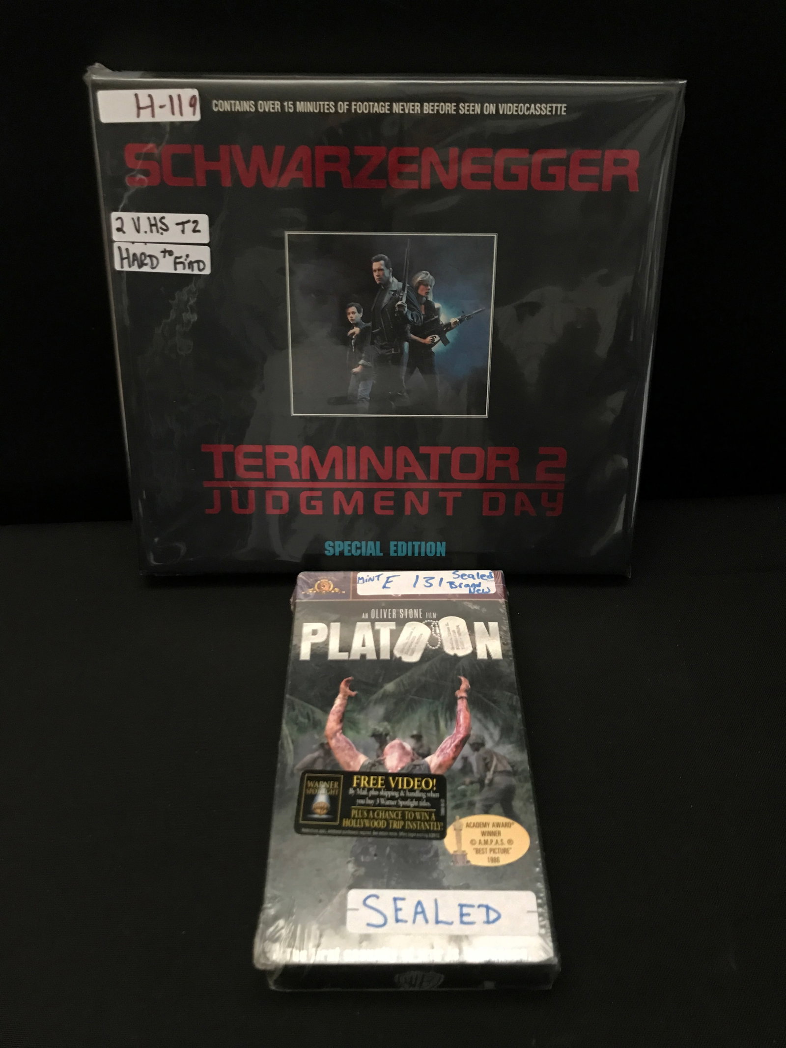 SEALED COLLECTOR MOVIE LOT (TERMINATOR 2 AND PLATOON) (1 of 1)