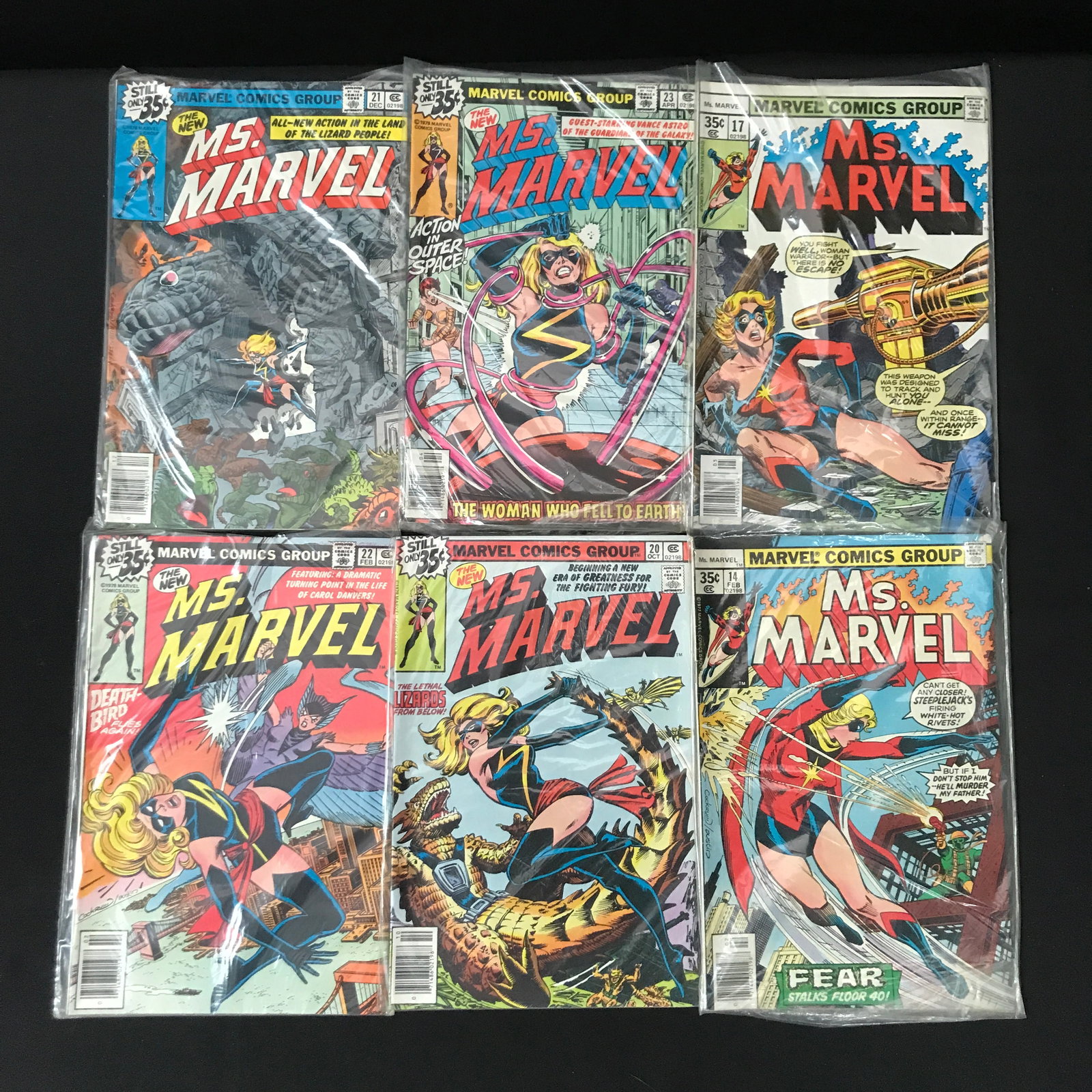 LOT OF 6 MS. MARVEL COMICS: Prices are in Canadian dollars