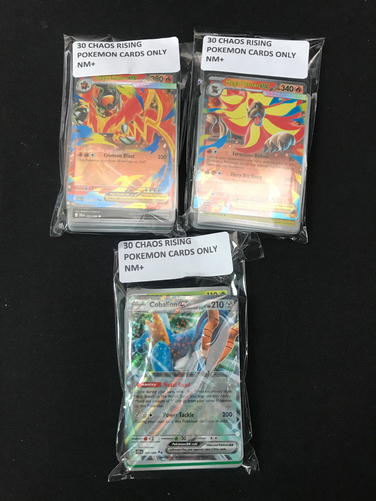 LOT OF 90 POKEMON TCG CHAOS RISING TRADING CARDS: Prices are in Canadian dollars