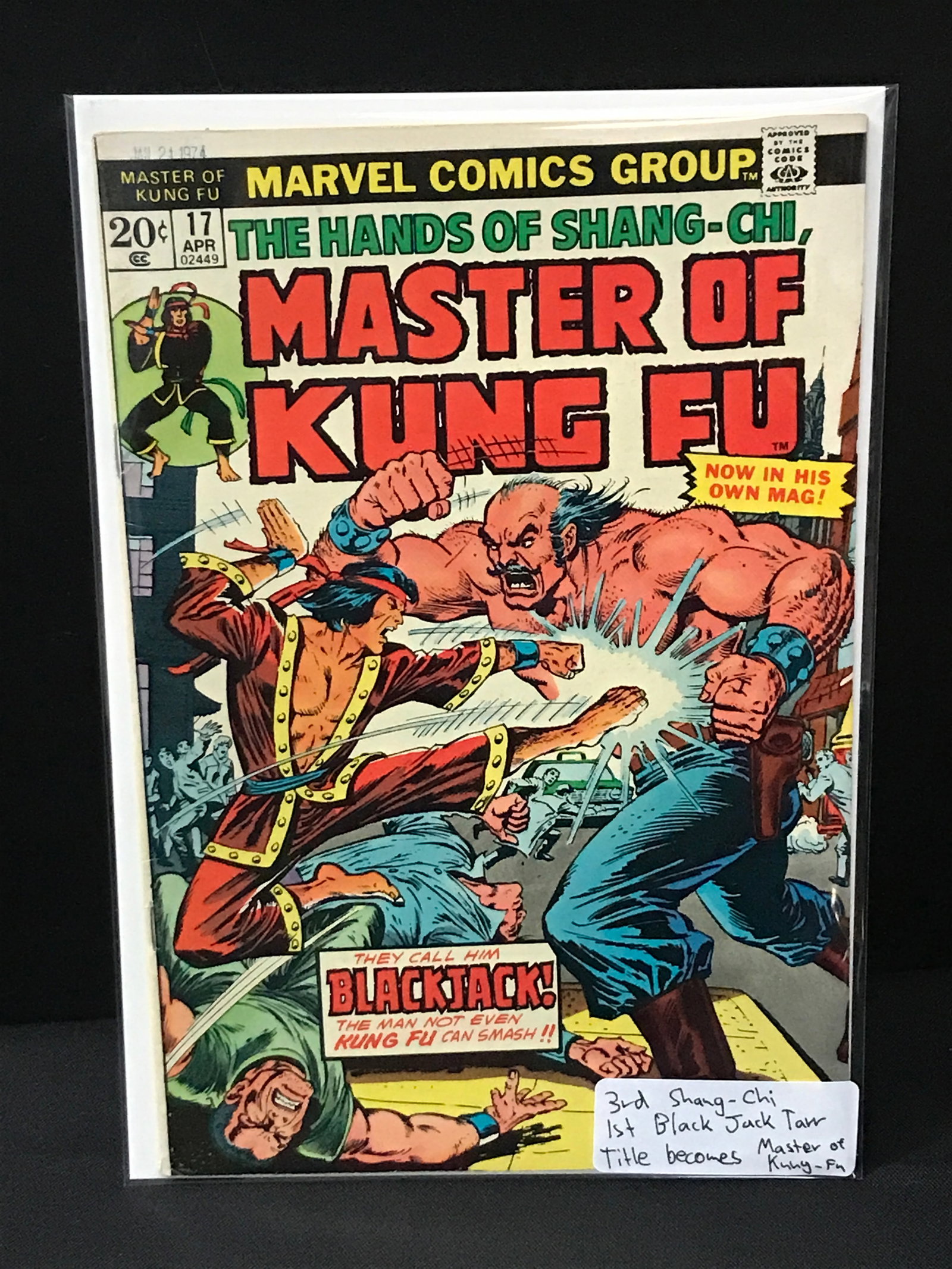 HANDS OF SHANG CHI MASTER OF KUNG FU #17 1ST BLACK JACK TARR - MARVEL COMICS (1 of 1)