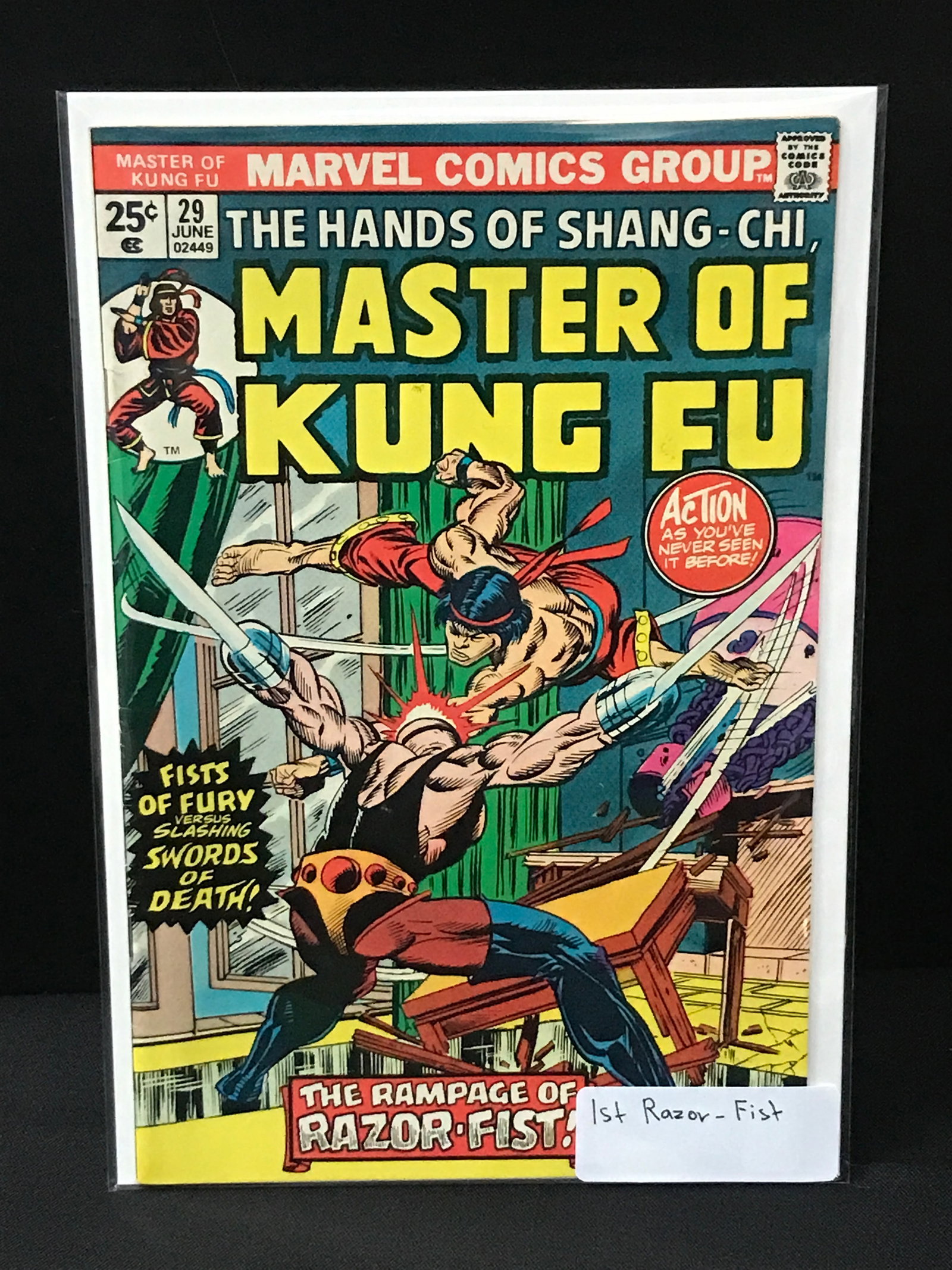 HANDS OF SHANG CHI MASTER OF KUNG FU #29 1ST RAZOR - FIST - MARVEL COMICS (1 of 1)