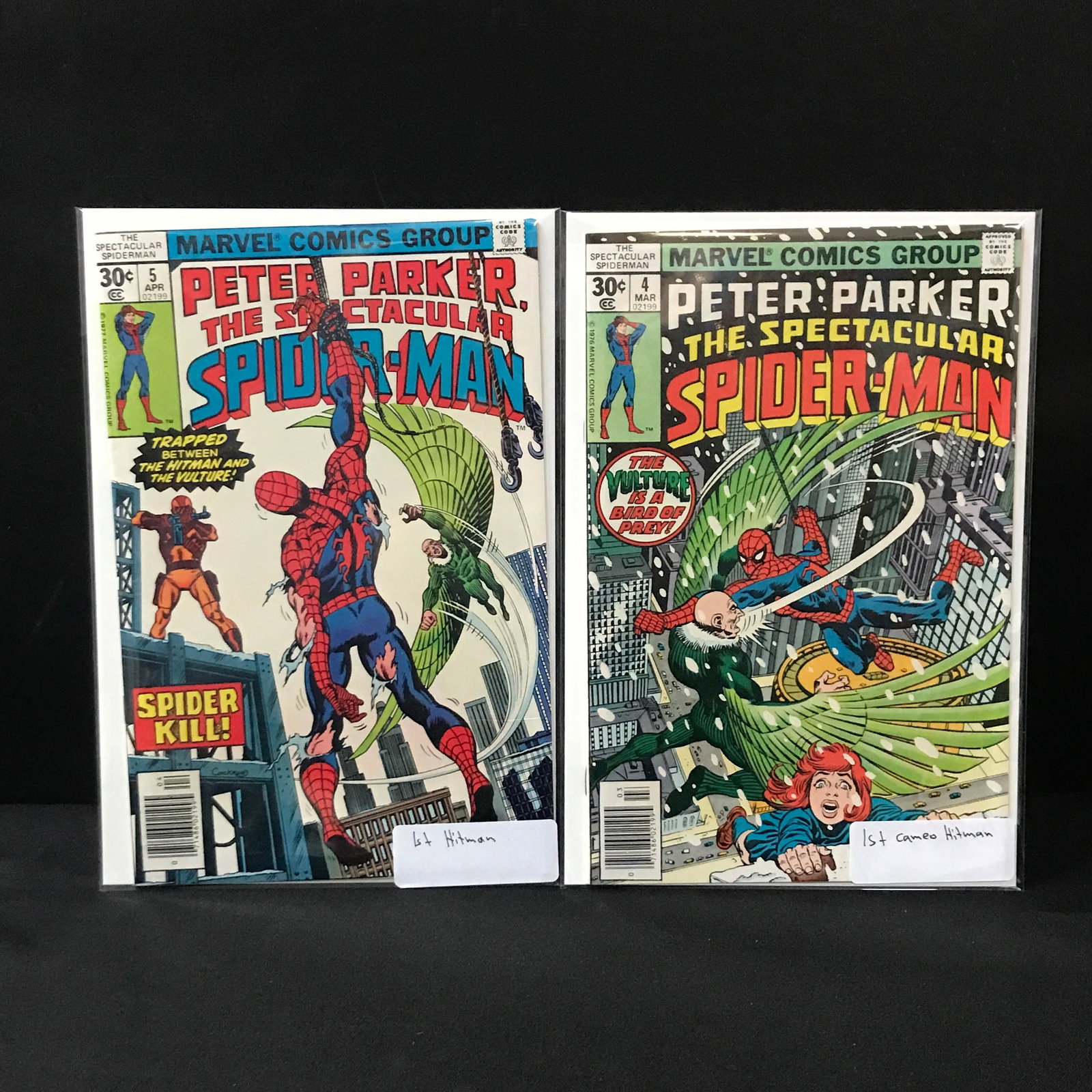 LOT OF 2 PETER PARKER THE SPECTACULAR SPIDERMAN #4 - #5 - MARVEL COMICS: Prices are in Canadian dollars