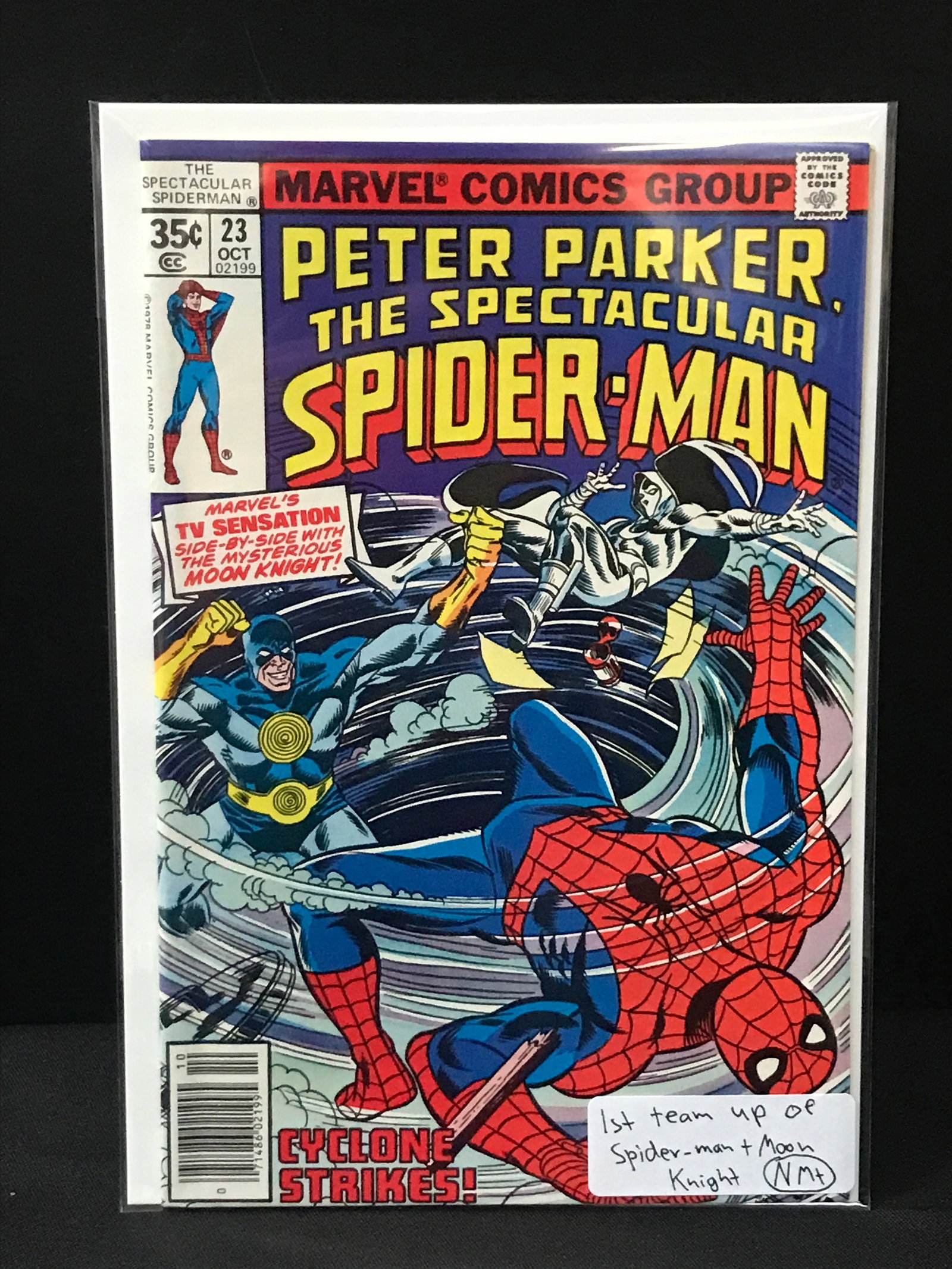 PETER PARKER THE SPECTACULAR SPIDERMAN #23 1ST TEAM UP WITH MOON KNIGHT - MARVEL COMICS: Prices are in Canadian dollars
