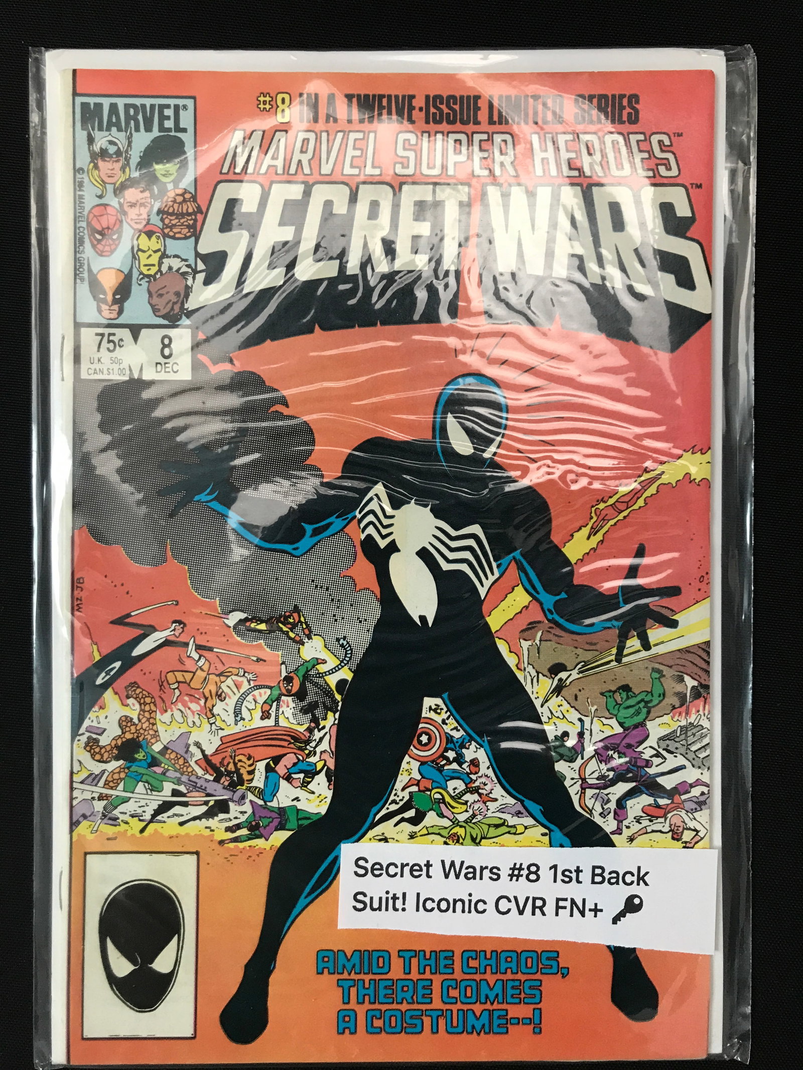 MARVEL SUPER HEROES SECRET WARS #8 1ST SPIDERMAN BLACK SUIT - MARVEL COMICS (1 of 1)