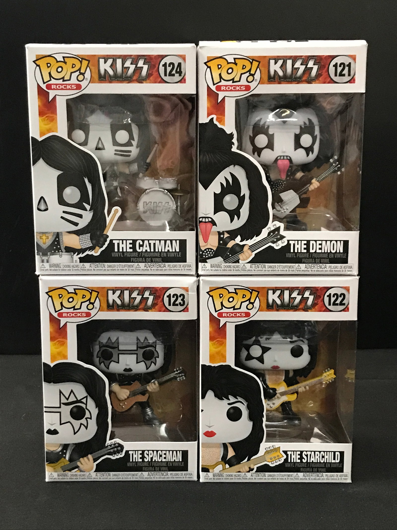 LOT OF 4 KISS FUNKO POPS SEALED IN ORIGINAL PACKAGING (1 of 1)