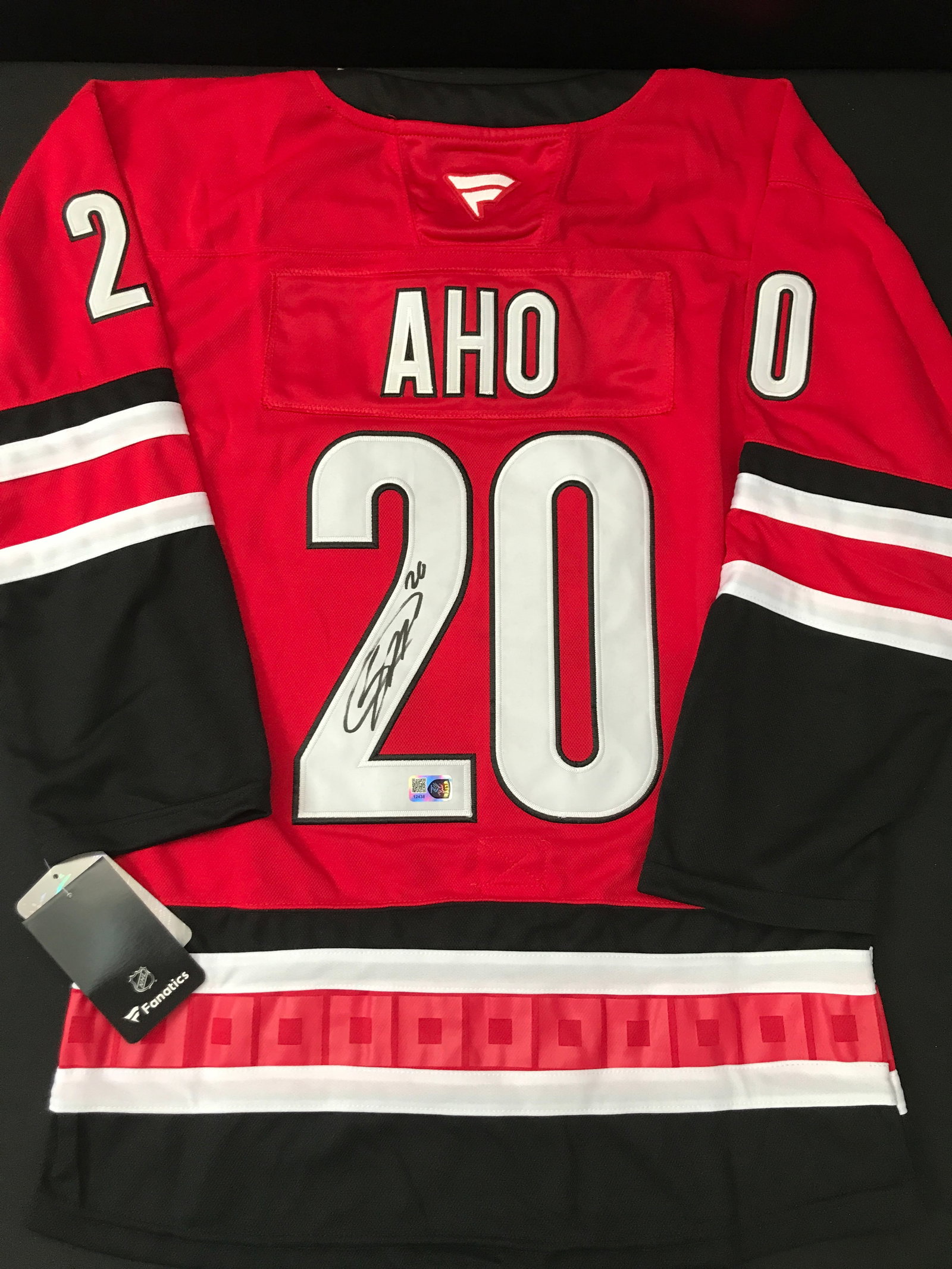 SEBASTIAN AHO SIGNED CAROLINA HURRICANES CUSTOM JERSEY - ELITE COA (1 of 3)