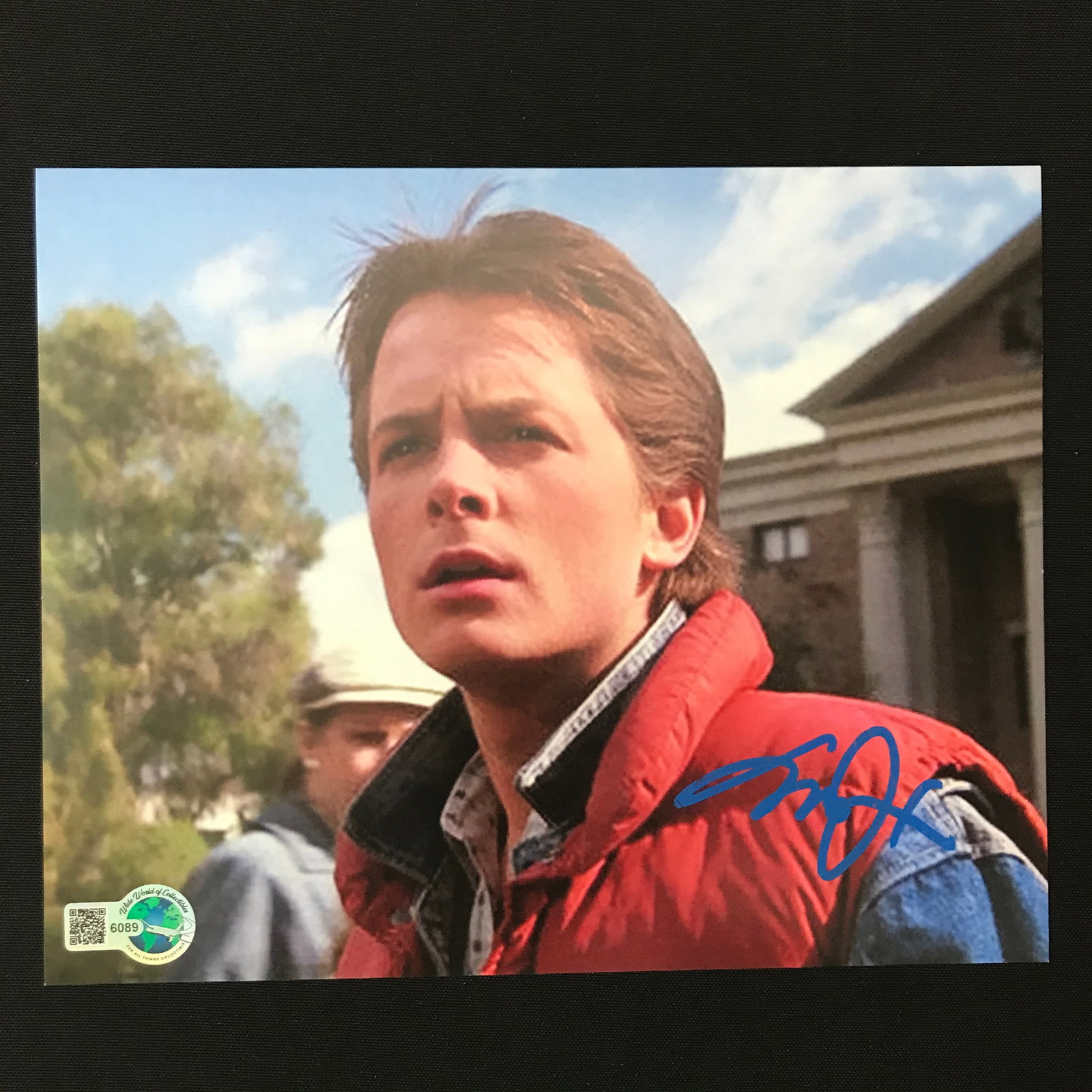 MICHAEL J FOX SIGNED BACK TO THE FUTURE 8X10 - WWOC COA (1 of 1)