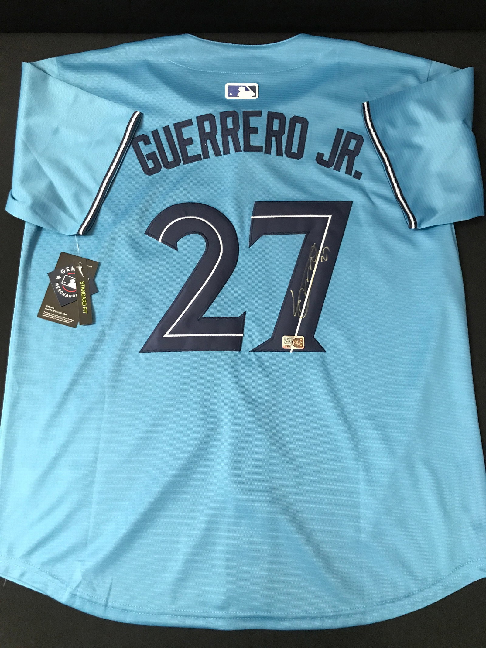 VLADIMIR GUERRERO JR SIGNED TORONTO BLUE JAYS CUSTOM JERSEY - ELITE SPORTS COA (1 of 3)