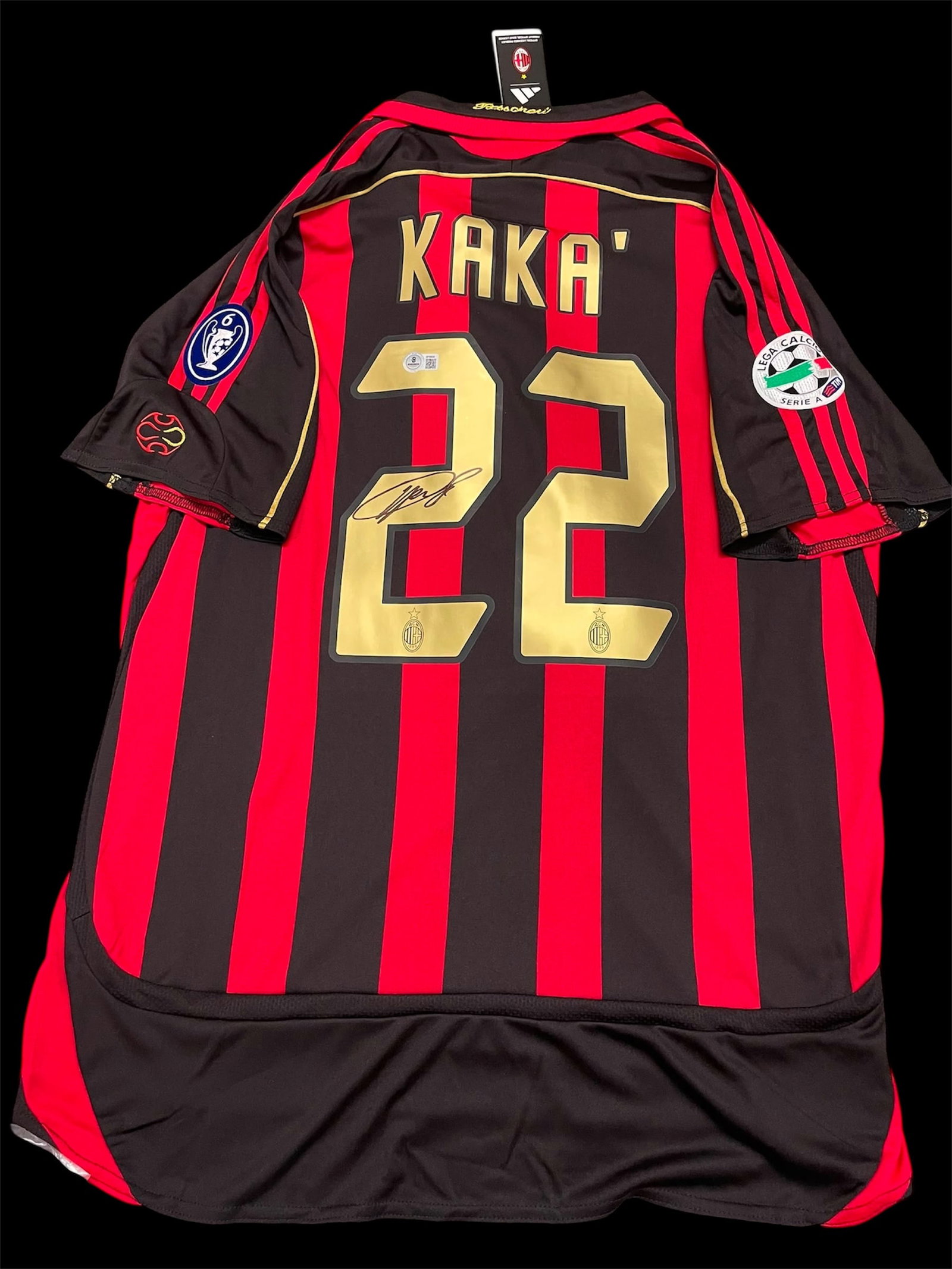 KAKA SIGNED AC MILAN SOCCER JERSEY - BECKETT COA (1 of 2)