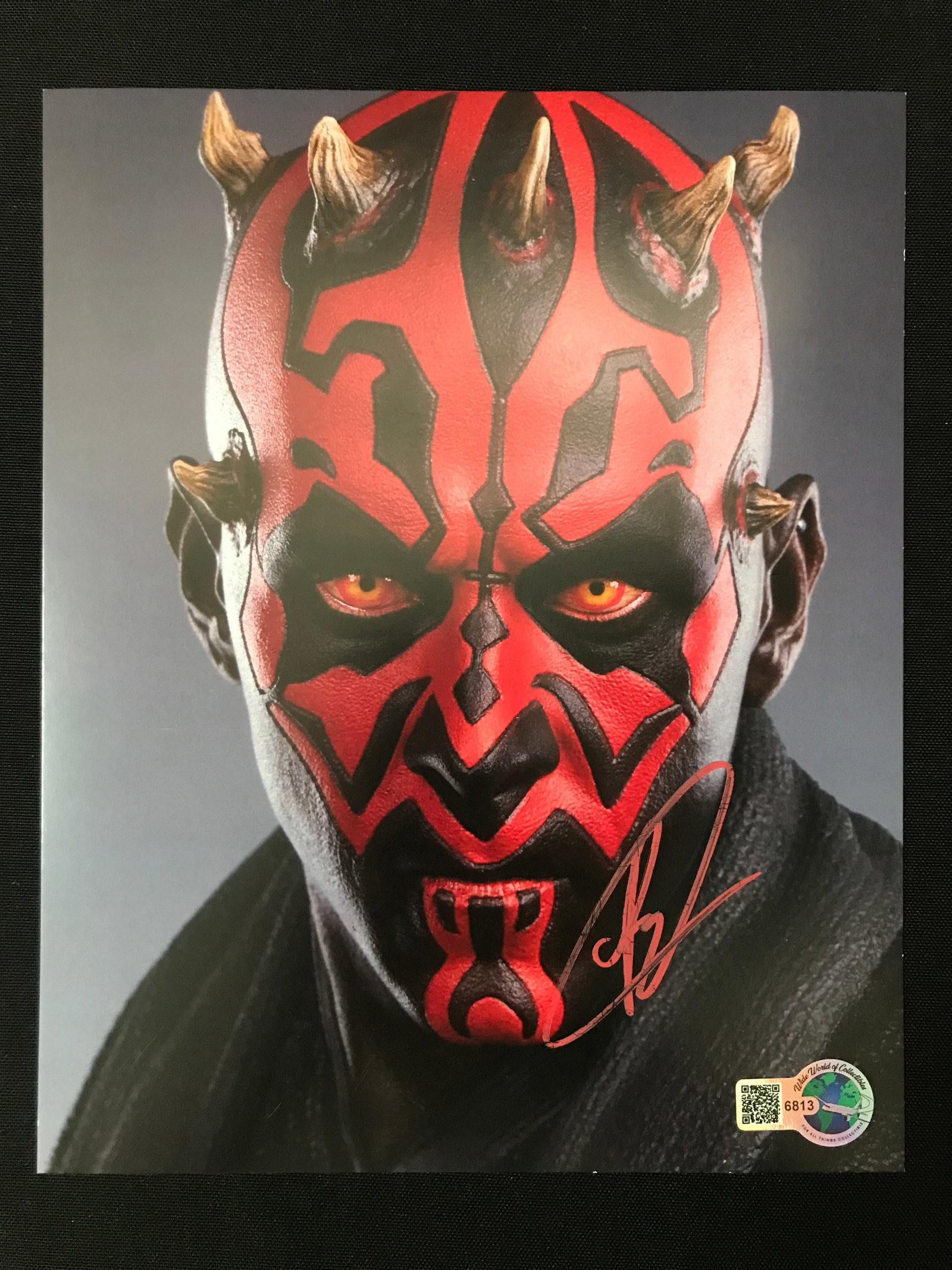 RAY PARK SIGNED DARTH MAUL STAR WARS 8X10 - WWOC COA: Prices are in Canadian dollars