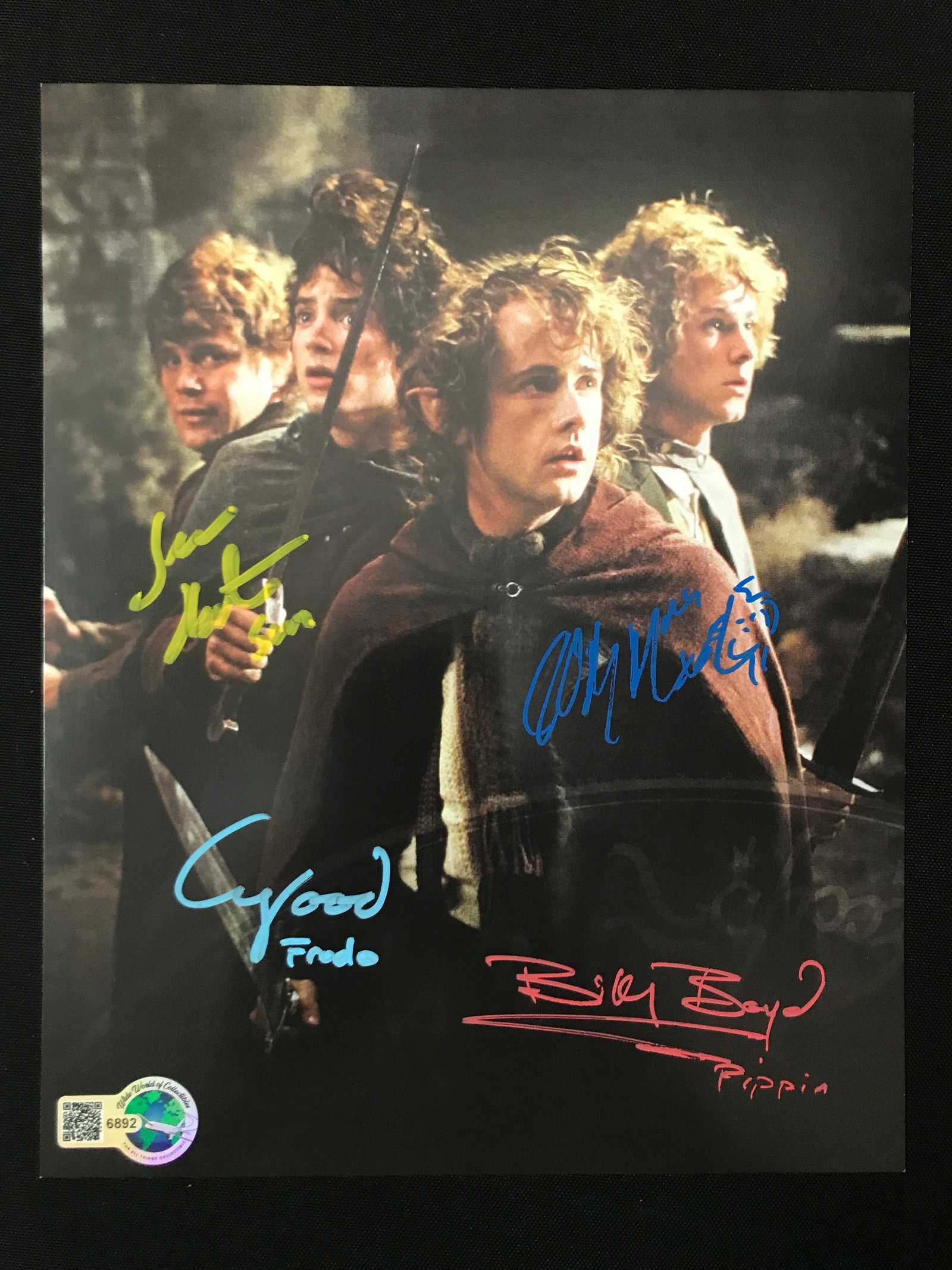 ASTIN, WOOD, BOYD & MONAGHAN QUAD SIGNED LORD OF THE RINGS 8X10 - WWOC COA: Prices are in Canadian dollars