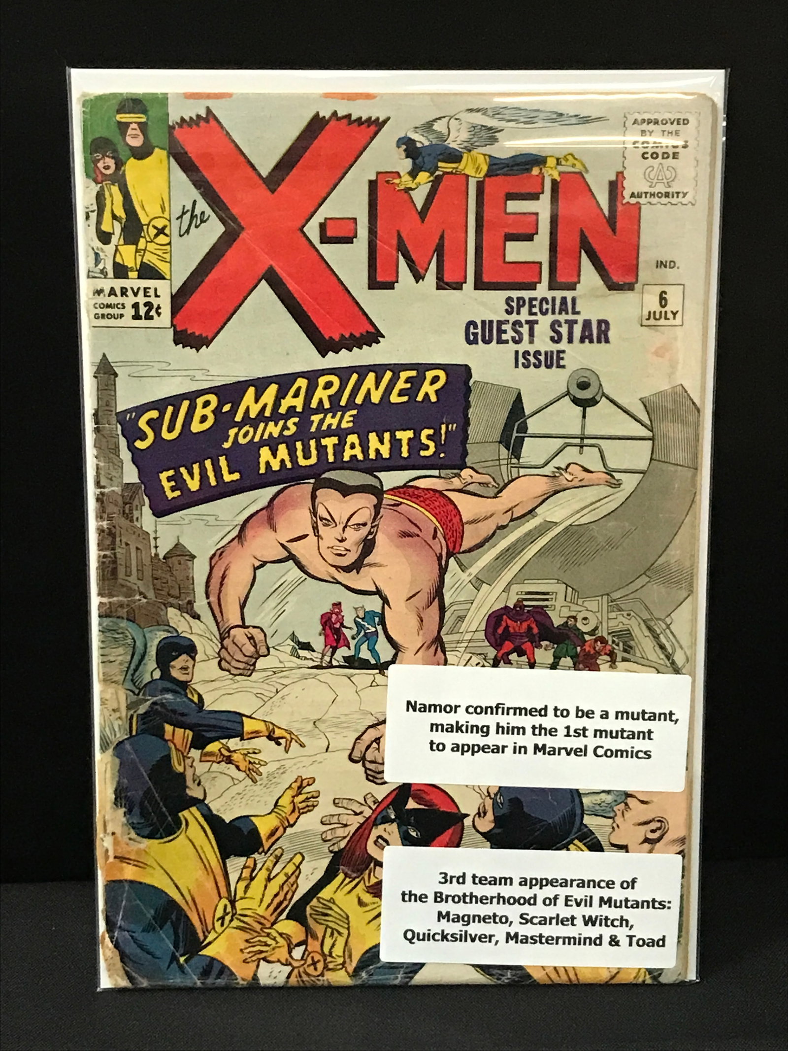 THE X-MEN #6 NAMOR NAMED AS 1ST MUTAN - MARVEL COMICS (1 of 1)