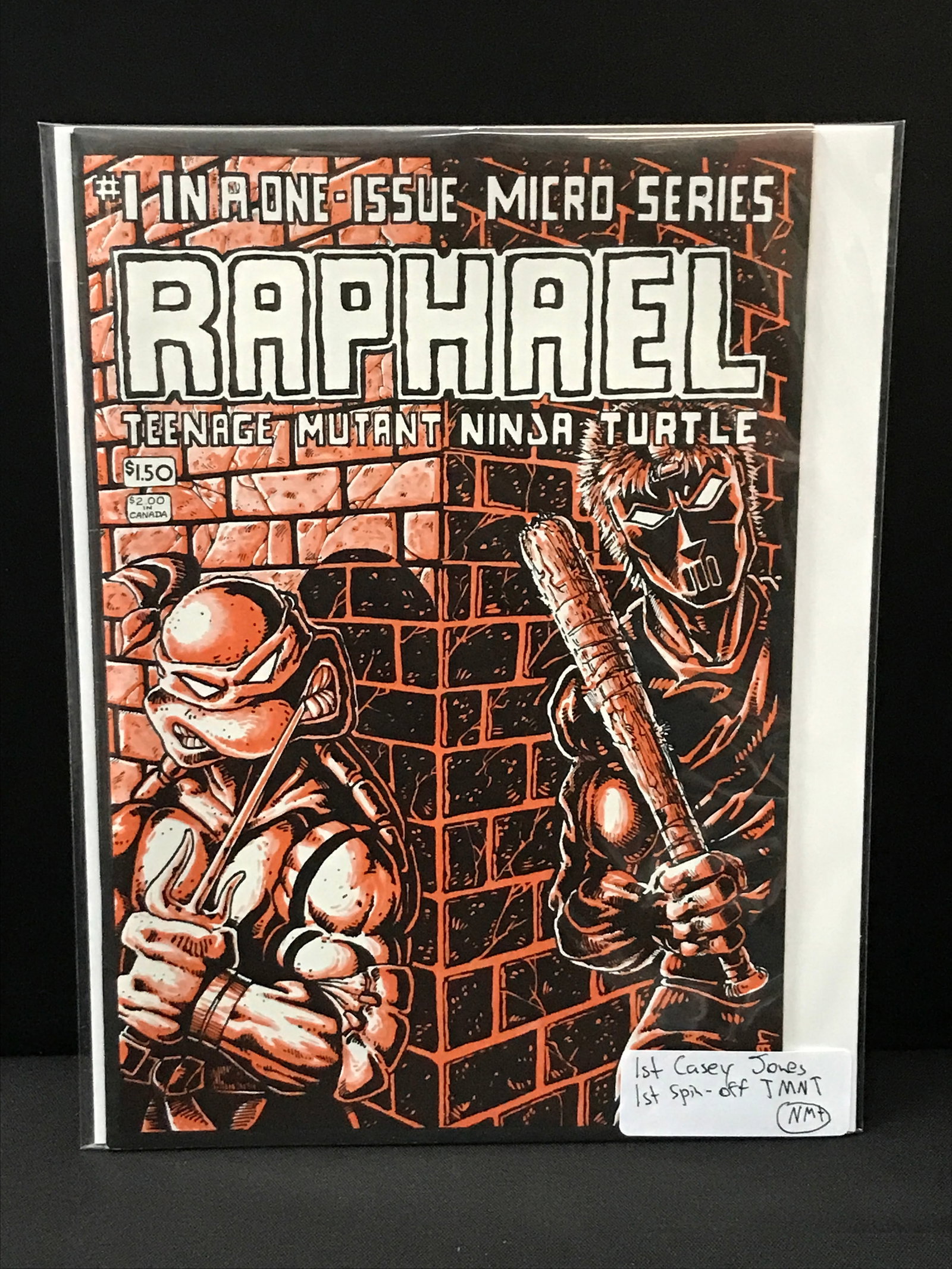 1ST PRINT TEENAGE MUTANT NINJA TURTLES RAPHASEL NO.1 1ST CASEY JONES - EASTMAN AND LAIRD (1 of 1)