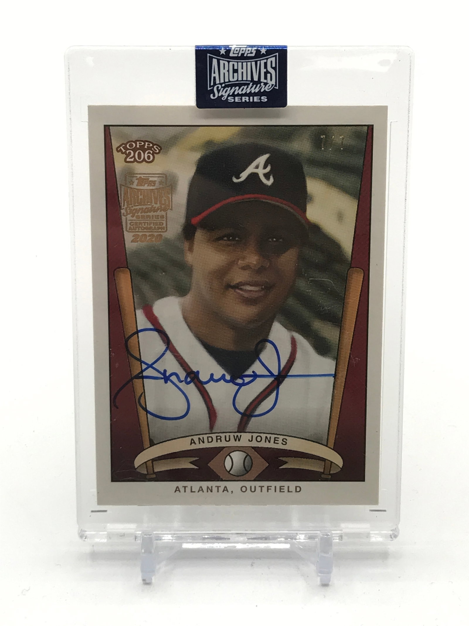 TOPPS ARCHIVES SIGNATURE SERIES ANDRUW JONES SIGNED TRADING CARD 7/7: Prices are in Canadian dollars