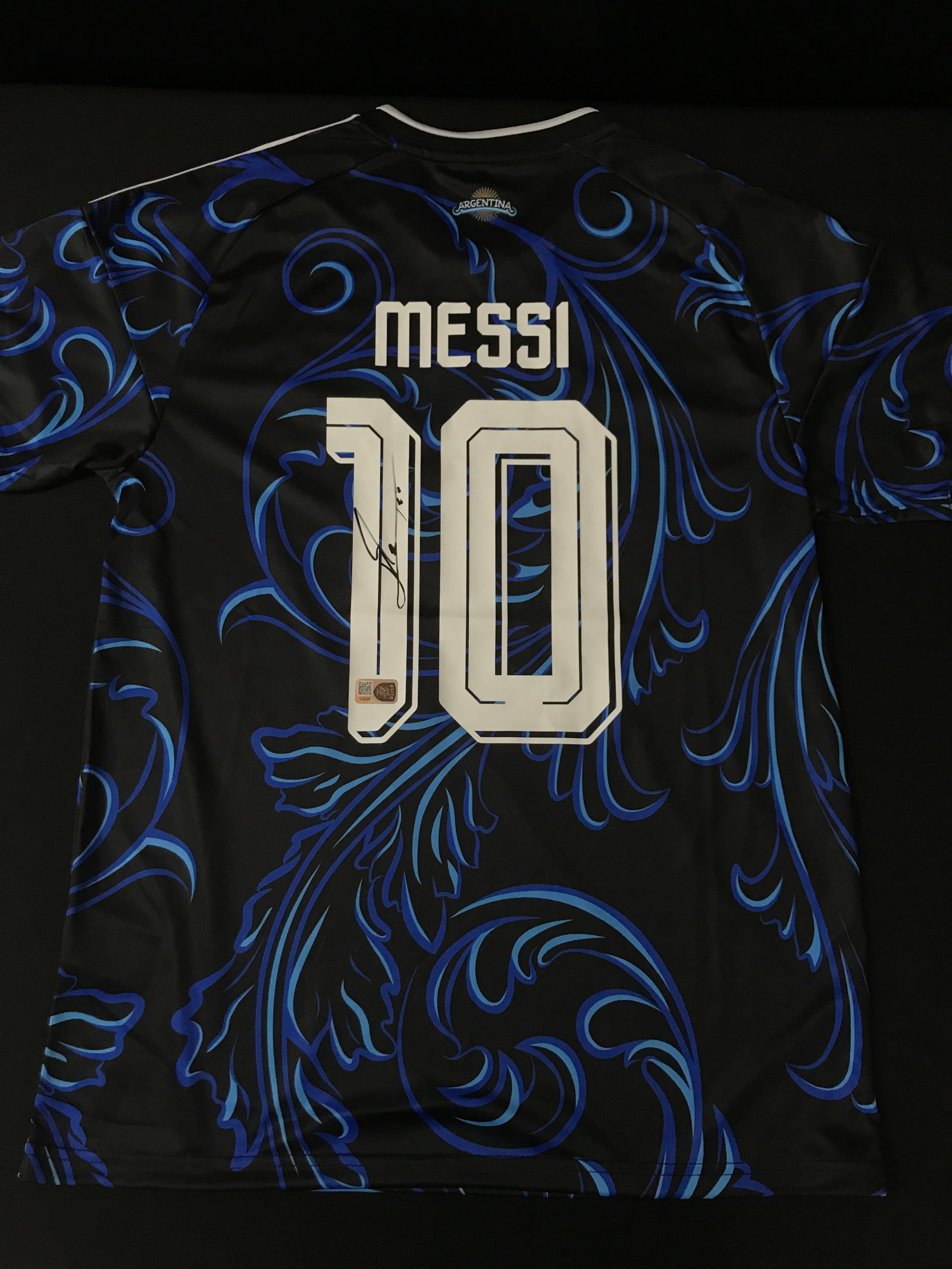 LIONEL MESSI SIGNED ARGENTINA CUSTOM SOCCER JERSEY - ELITE COA: Prices are in Canadian dollars