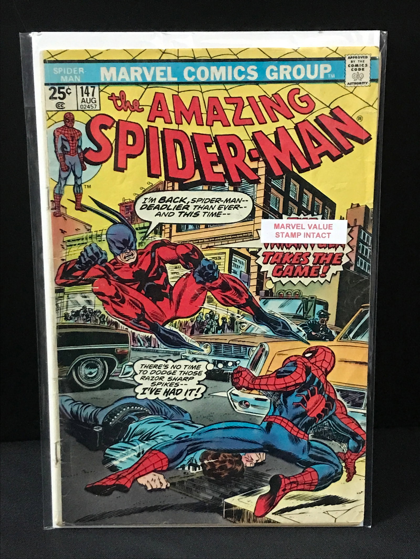 THE AMAZING SPIDERMAN #147 VALUE STAMP INTACT - MARVEL COMICS: Prices are in Canadian dollars